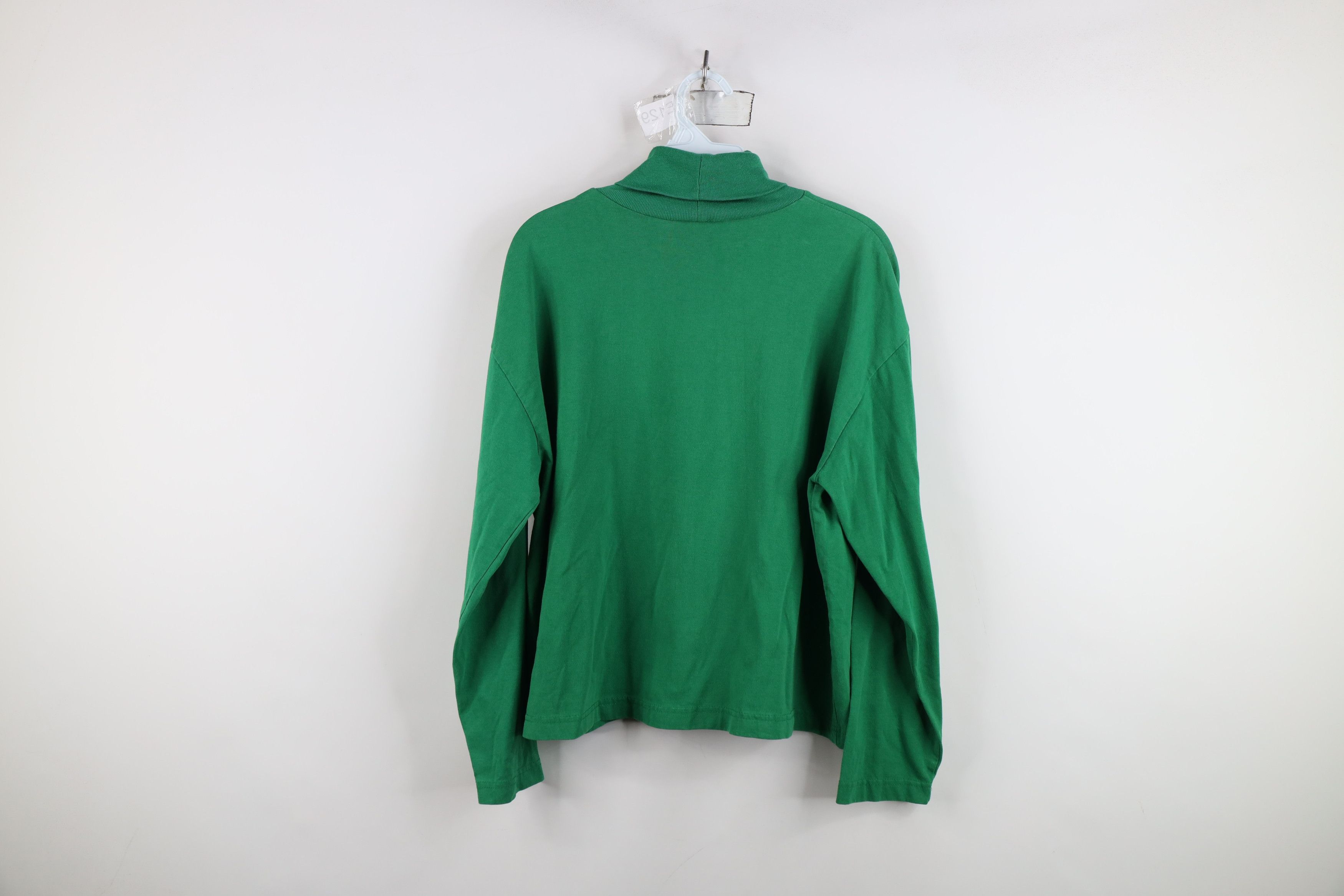 Vintage Vintage 90s Fit Christmas Tree Turtleneck T-Shirt Green Size XL / US 12-14 / IT 48-50 - 9 Thumbnail