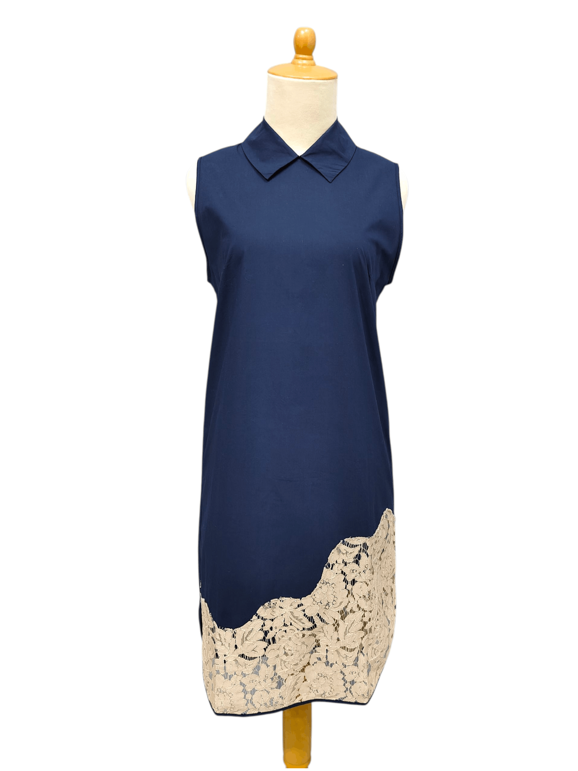 MSGM MSGM 🇮🇹 Minimalist Contrast Lace Sleeveless Dress Size M / US 6-8 / IT 42-44 - 1 Thumbnail