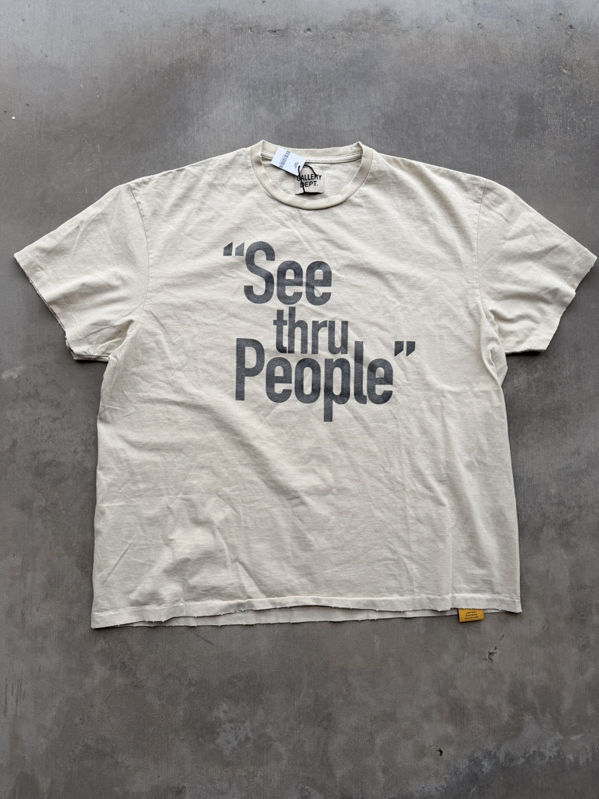 Gallery Dept. Gallery Dept. “See Thru People” T-Shirt – Natural NWT Medium Size US M / EU 48-50 / 2 - 1 Thumbnail