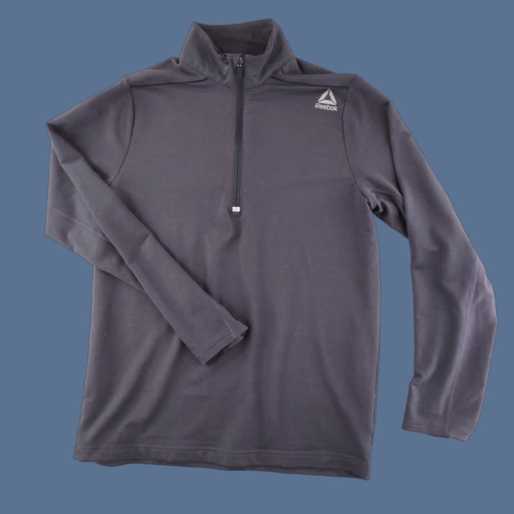 Reebok Reebok Sweater Mens Small Black Quarter Zip Running CrossFit Solid 1/2 Zip Pullover Size US S / EU 44-46 / 1 - 1 Thumbnail