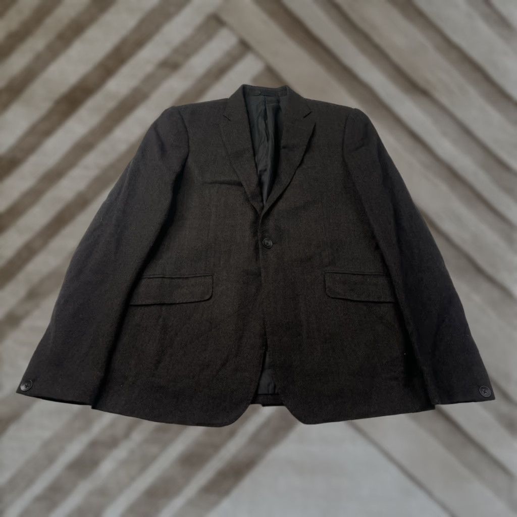 Rag & Bone Rag & Bone Blazer Mens 38 Brown Wool Herringbone Notch Lapel One-Button Single-Breasted Jacket Coat Regular Fit Size 38R - 1 Thumbnail