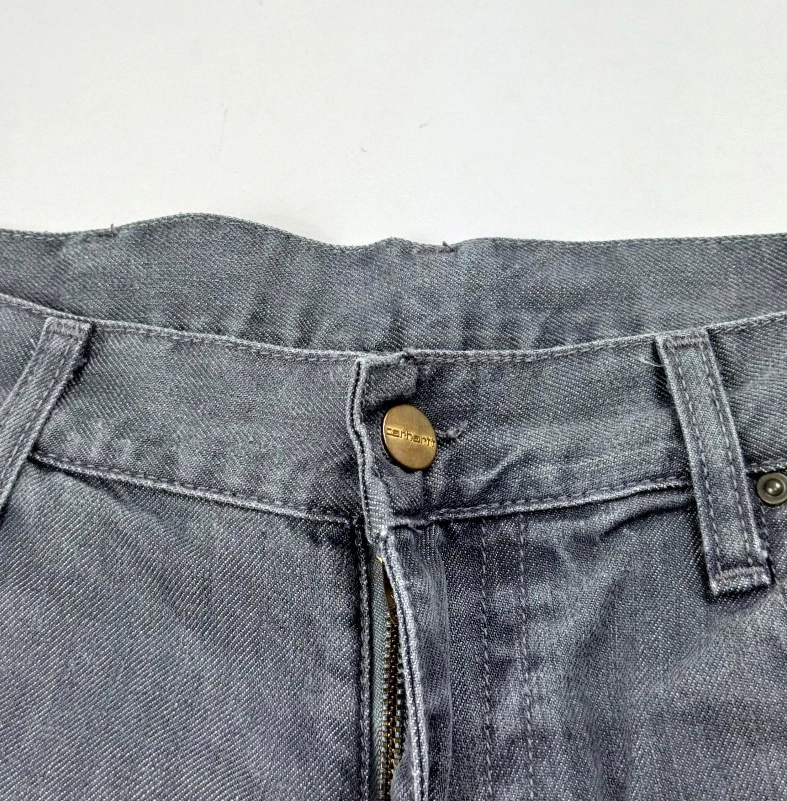 Carhartt Wip Carhartt WIP Slim Pant Grey Denim Jeans 31x34 Size US 31 - 8 Thumbnail