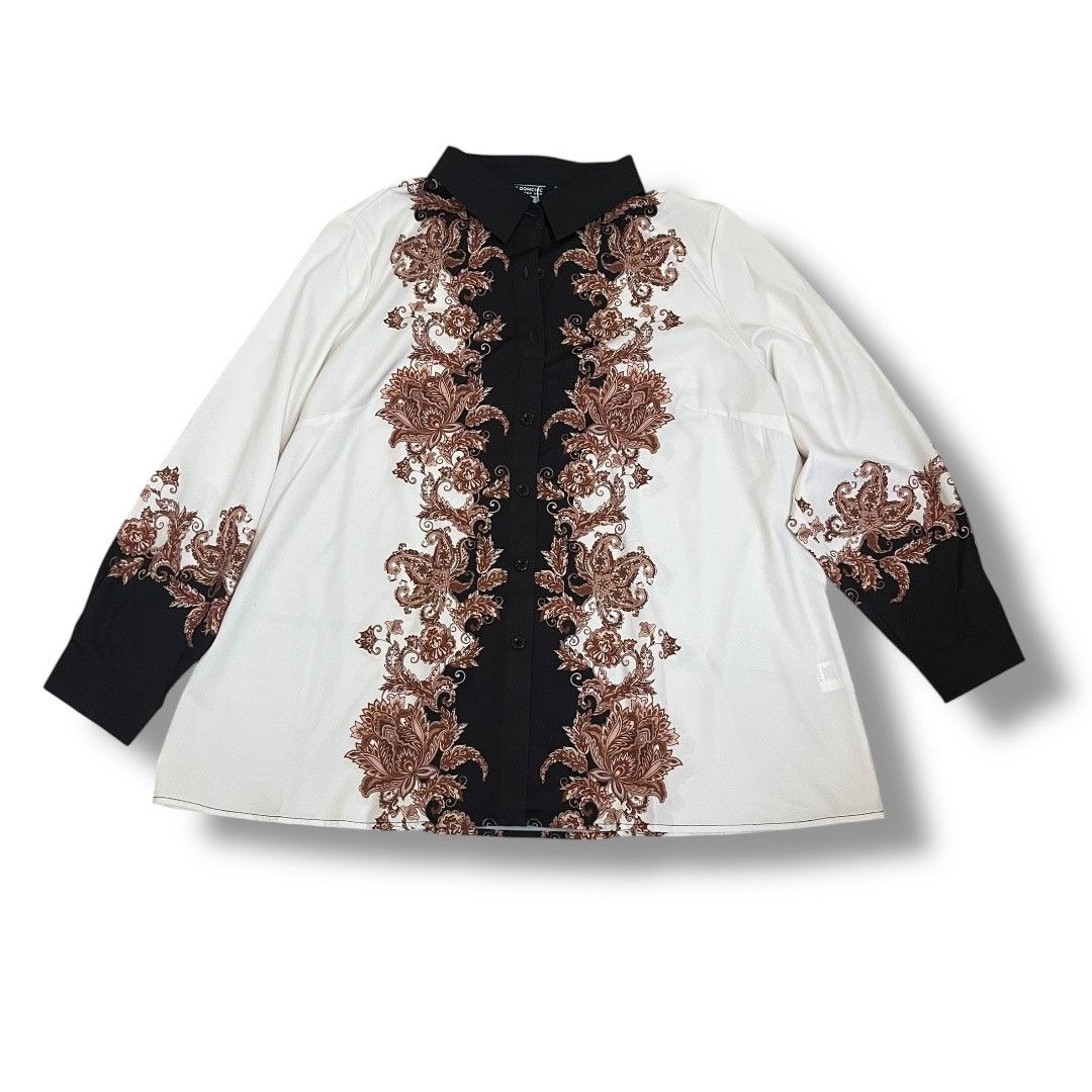 Other Bloomchic long sleeve graphic floral paisley blouse NEW Size XXL / US 16-18 / IT 52-54 - 6 Thumbnail