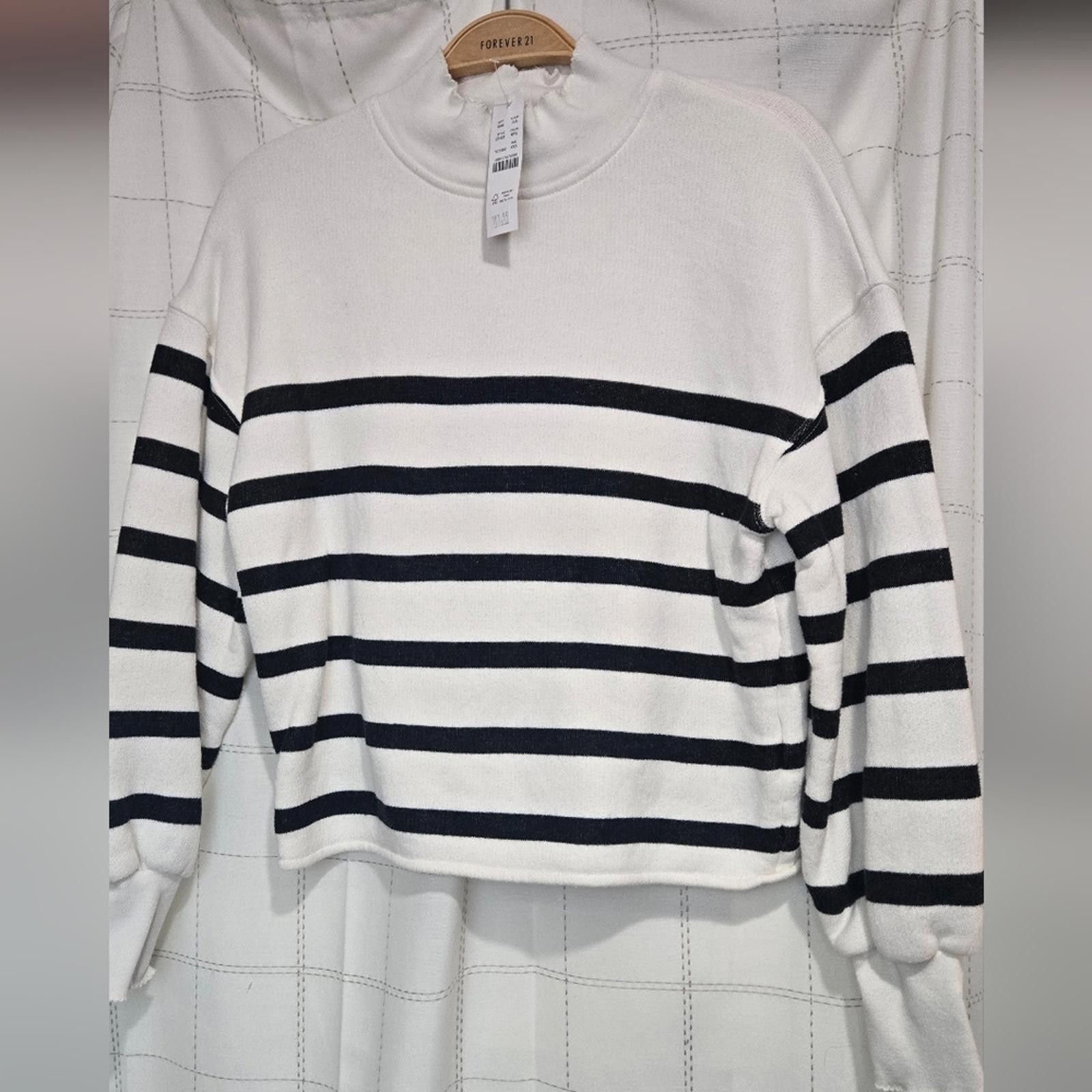 J.Crew J Crew Heritage terry mockneck sweatshirt in stripe Size XXS / US 00 / IT 34 - 2 Thumbnail