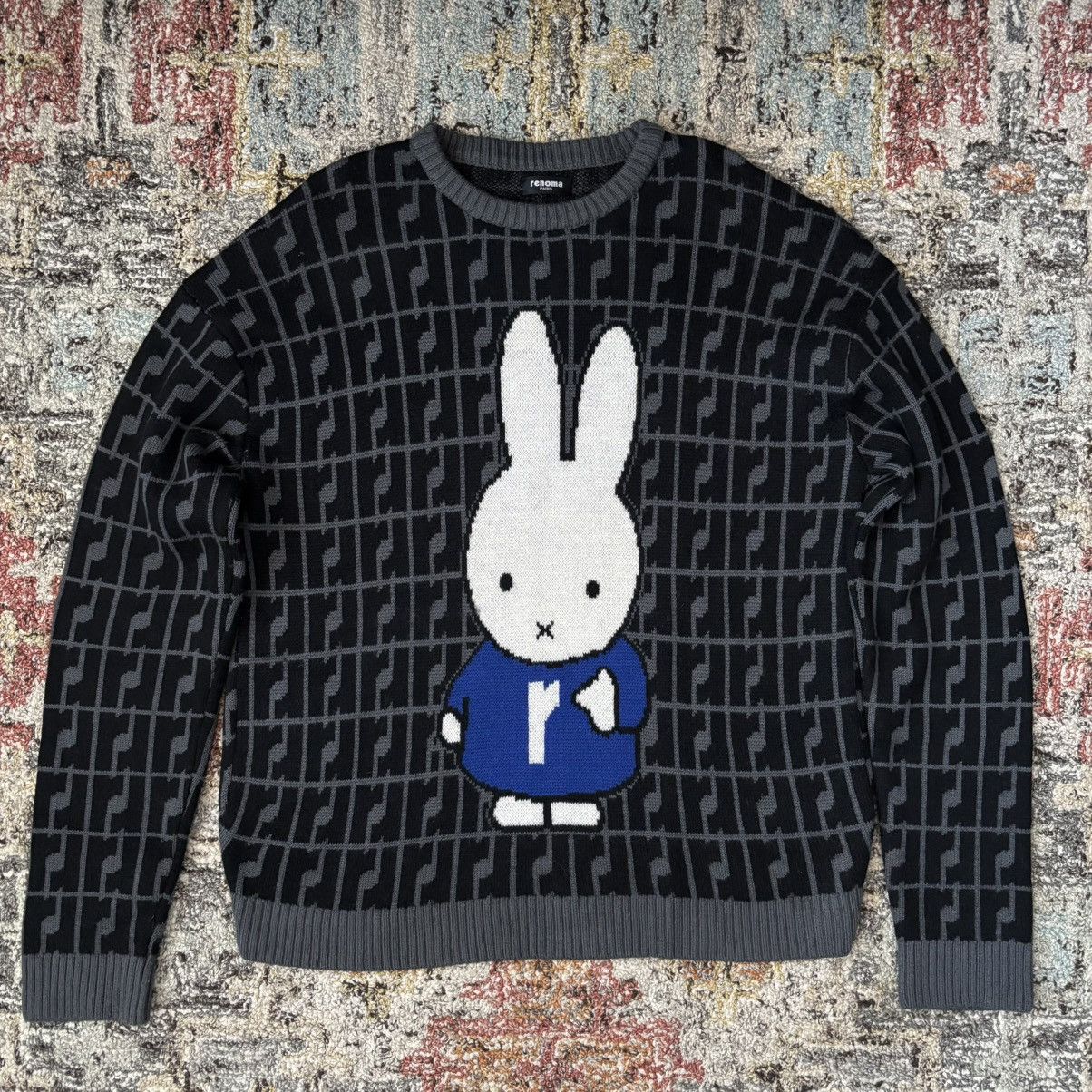Renoma Paris Miffy 60th anniversary collaboration knit sweater wool Size US M / EU 48-50 / 2 - 1 Thumbnail