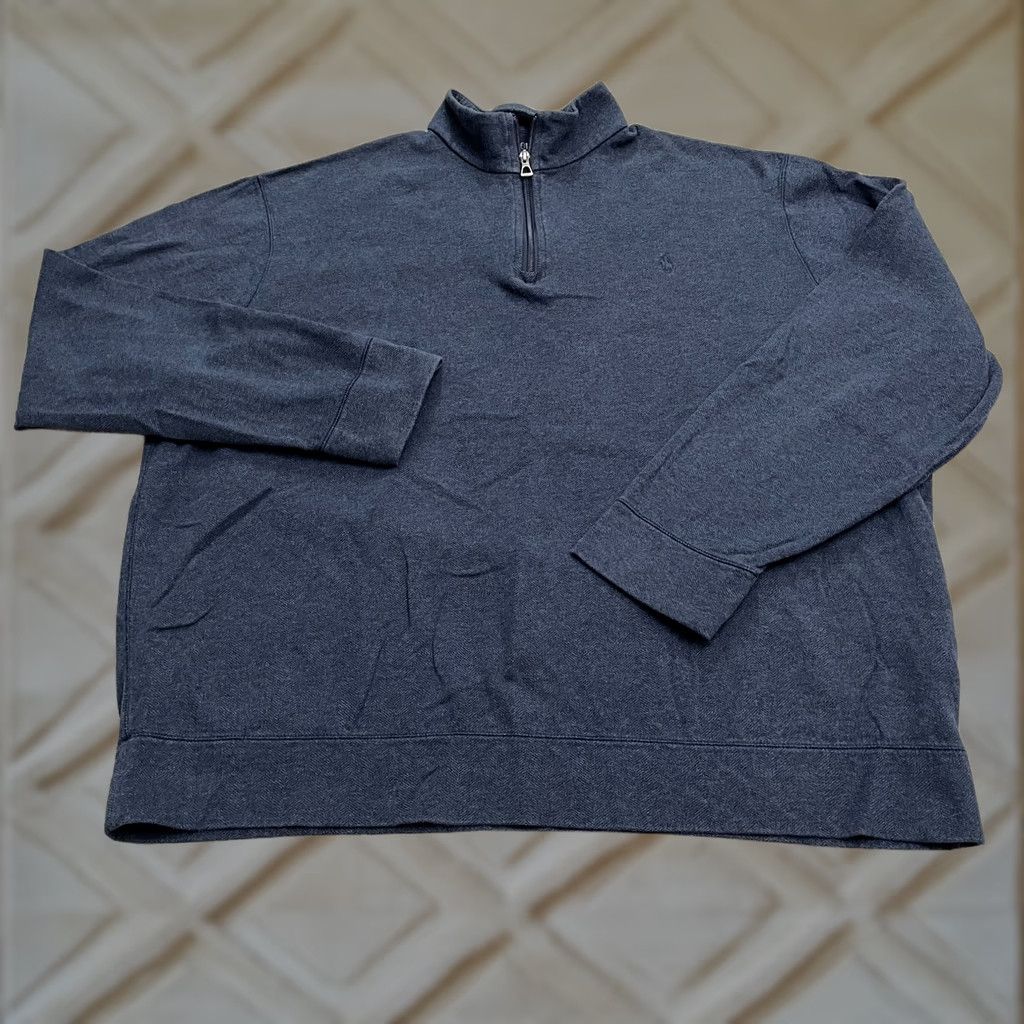 Polo Ralph Lauren Polo Ralph Lauren 1/4 Zip Sweater Mens XXL Blue Mock Neck Cotton Blend Casual Size US XXL / EU 58 / 5 - 1 Thumbnail