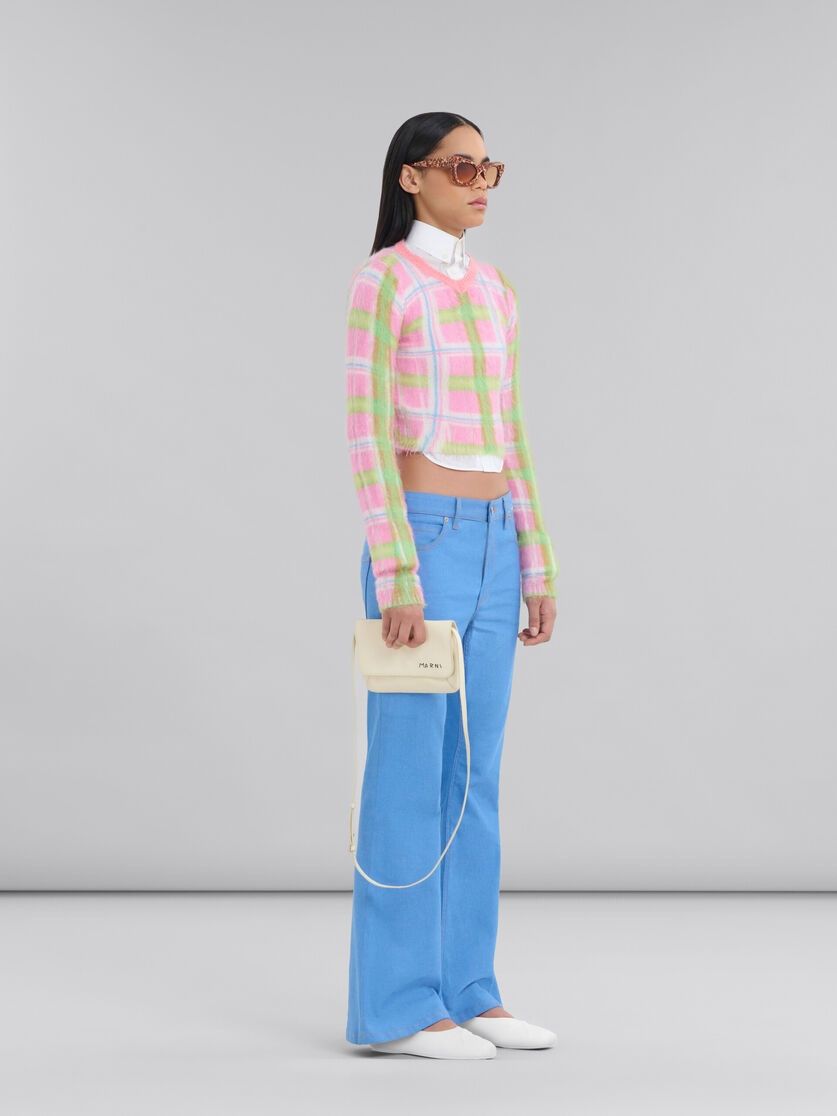 Marni oc11z0525 Denim Flared Trousers in Blue Size 27" / US 4 / IT 40 - 4 Thumbnail
