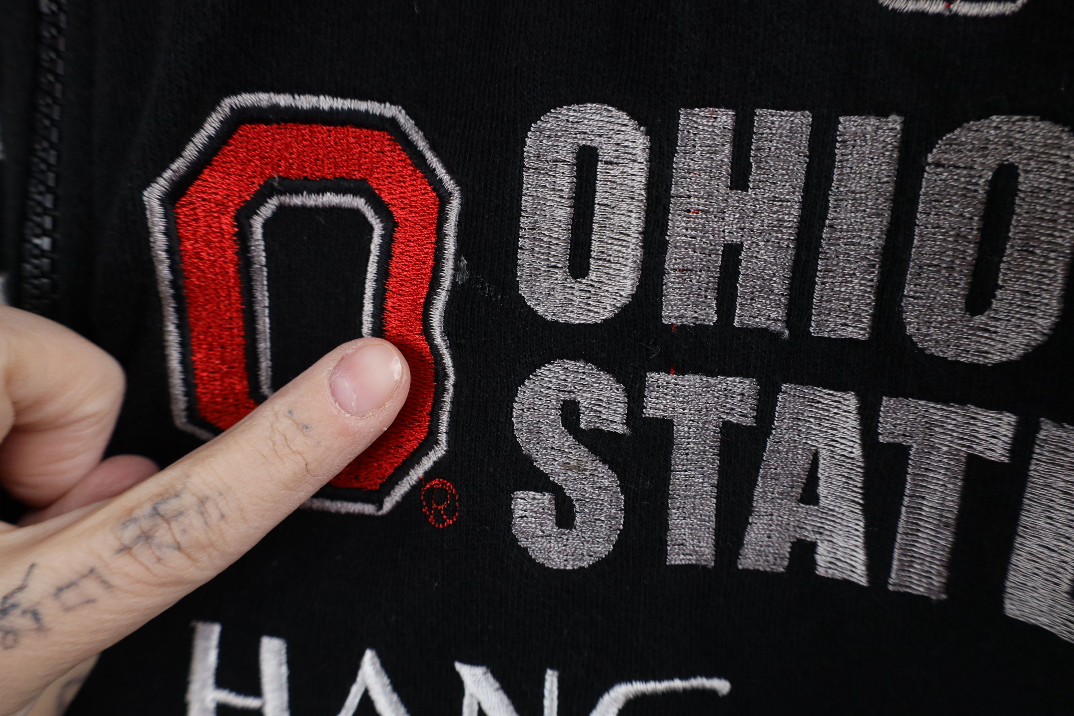 Vintage Vintage 90s Ohio State University Football Full Zip Hoodie Size XL / US 12-14 / IT 48-50 - 5 Thumbnail