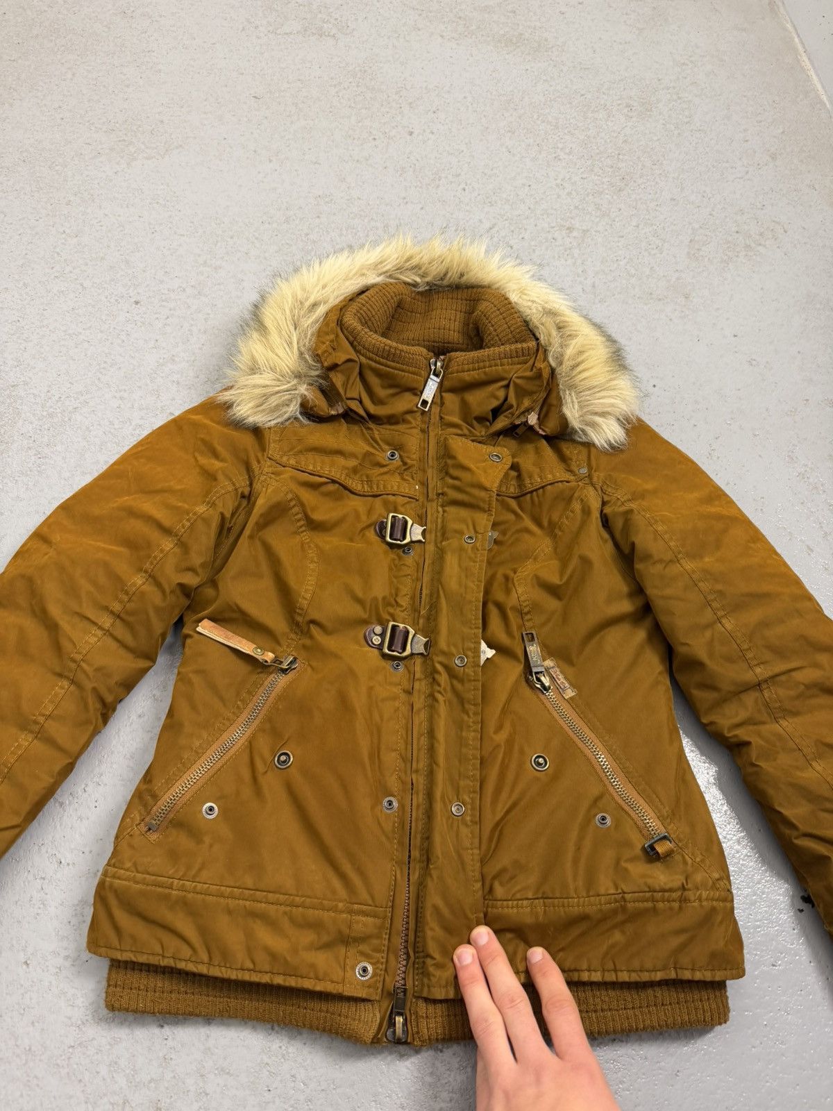 khujo Khujo Double Belted Fur Insulated Jacket Size S / US 4 / IT 40 - 9 Thumbnail