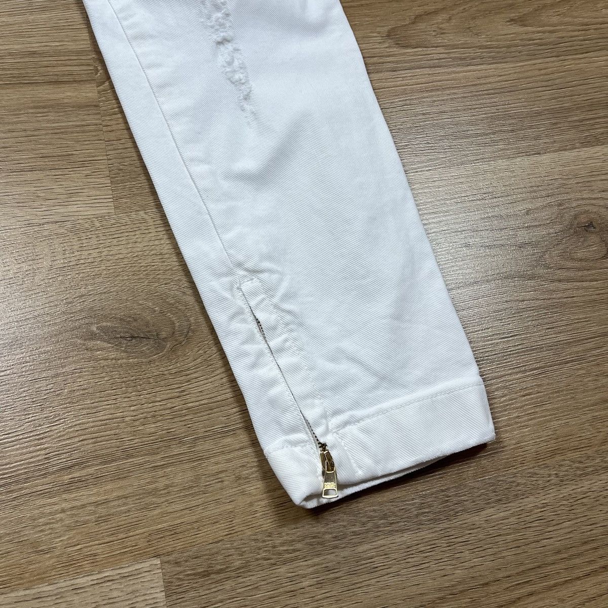 Dolce & Gabbana Dolce & Gabbana White Distressed Denim Skinny Jeans Zip Size 28" / US 6 / IT 42 - 4 Thumbnail