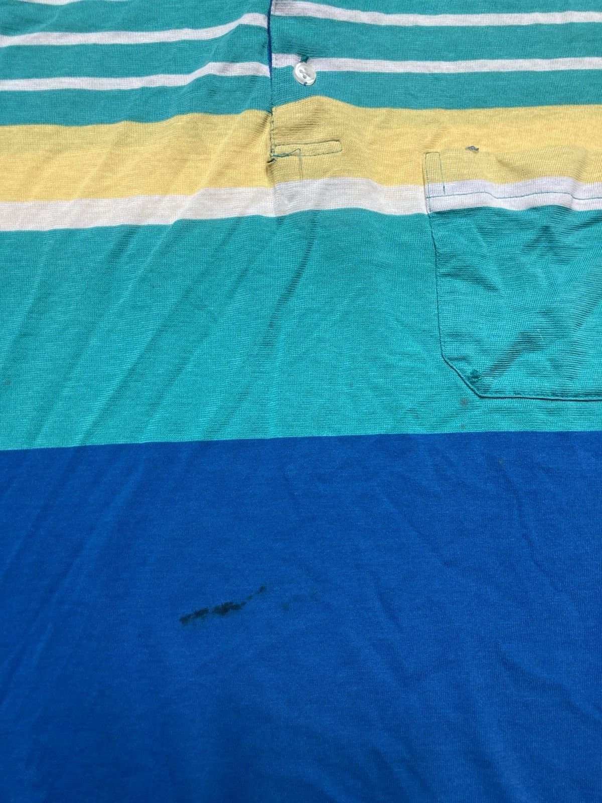 Vintage 80s polo shirt striped soft worn distressed thrashed large Size US L / EU 52-54 / 3 - 2 Thumbnail