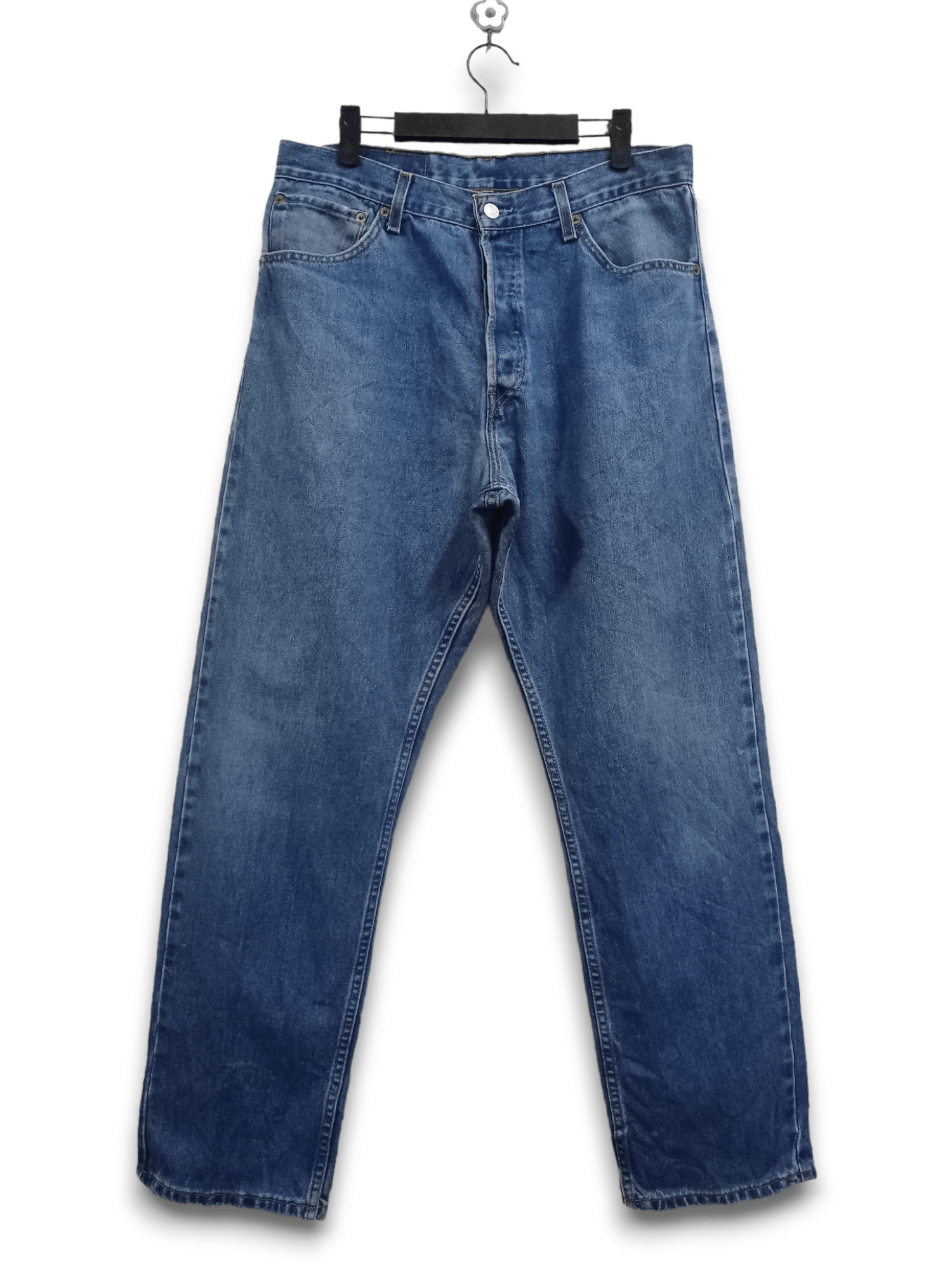 Levi s Vintage Levis 522 Blue Wash Distressed Baggy Jeans Grailed