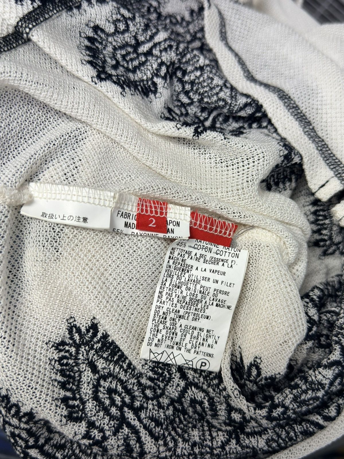 Yohji Yamamoto Y's Red Label Rayon Cotton Blend Lace Knitted Size XS / US 0-2 / IT 36-38 - 8 Thumbnail