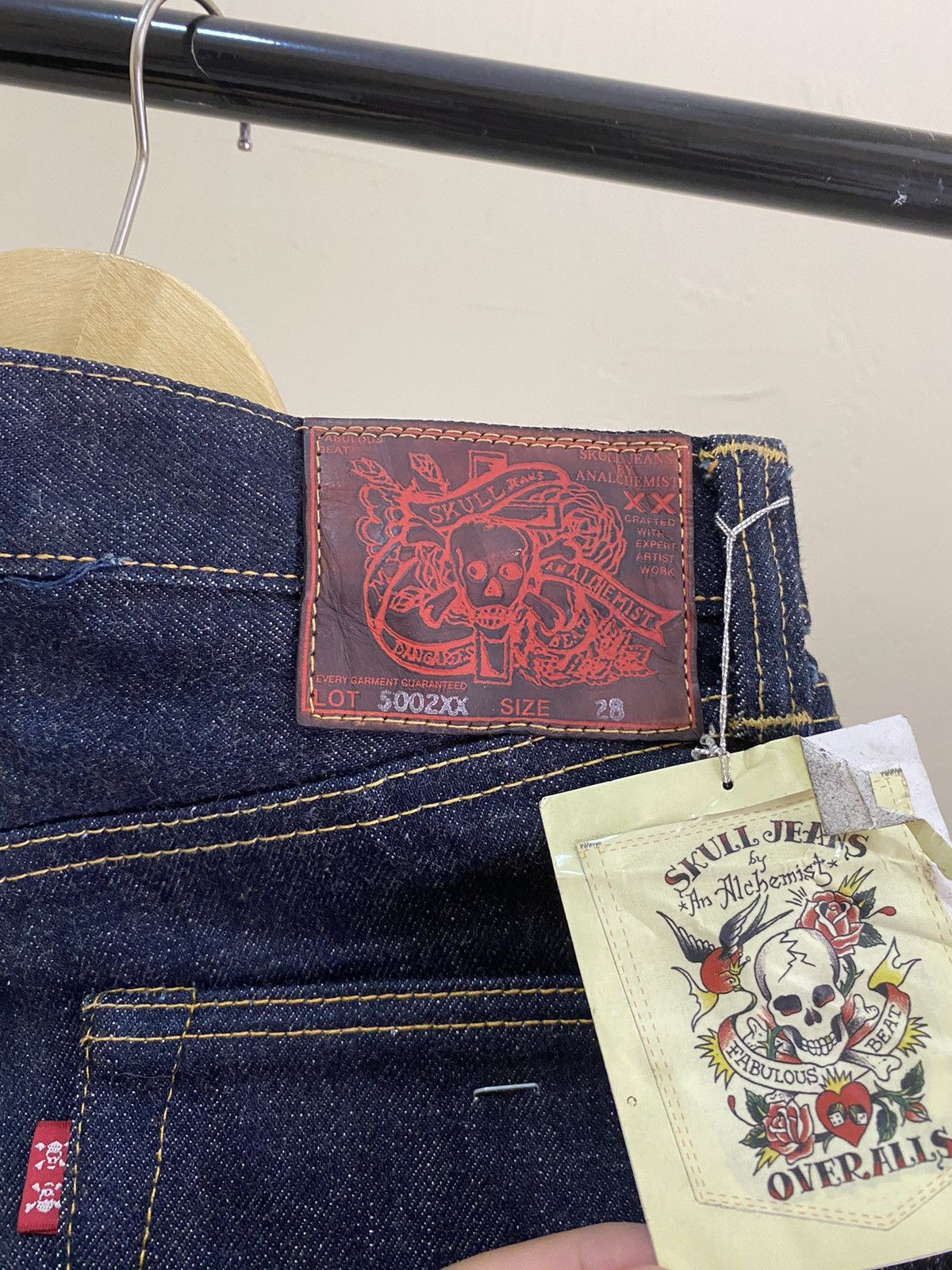 Japanese Brand Brand New Old Stock Skull Jeans by Alchemist Denim Size 28 Size US 28 / EU 44 - 9 Thumbnail