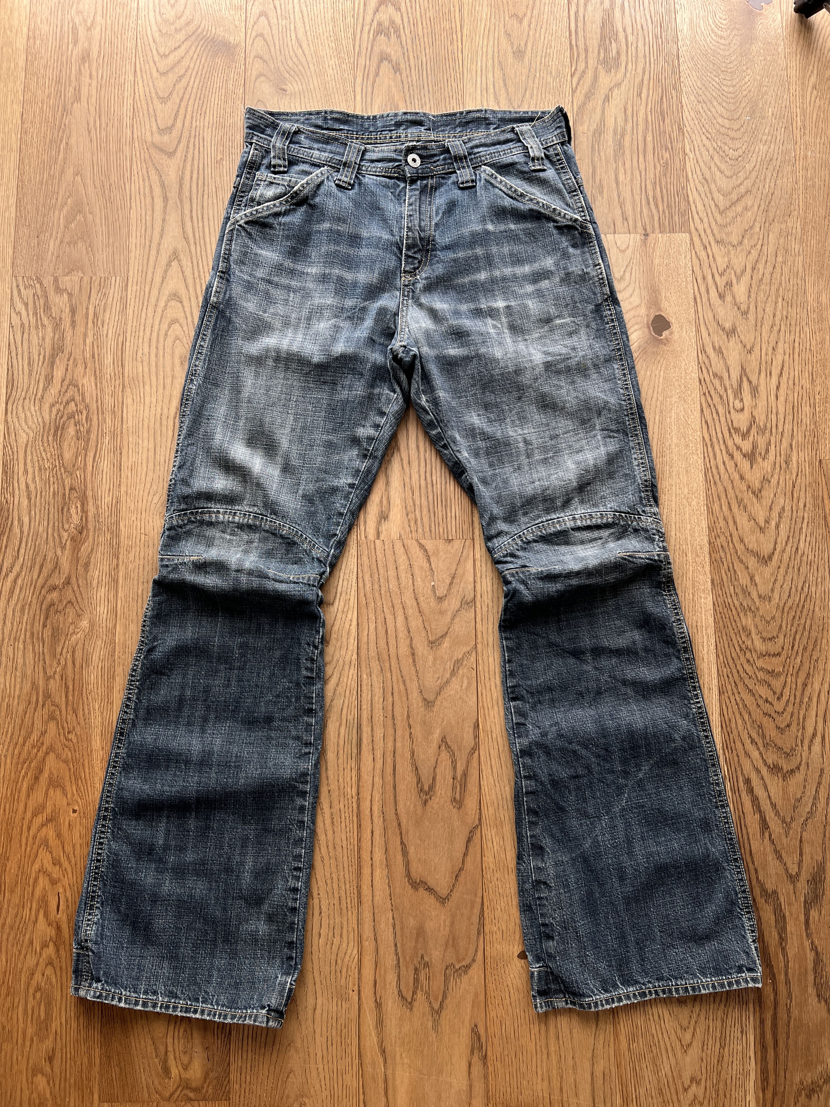 G-Star 90s G-Star RAW Comwood double knee flared boot cut denim y2k Size US 31 - 3 Thumbnail
