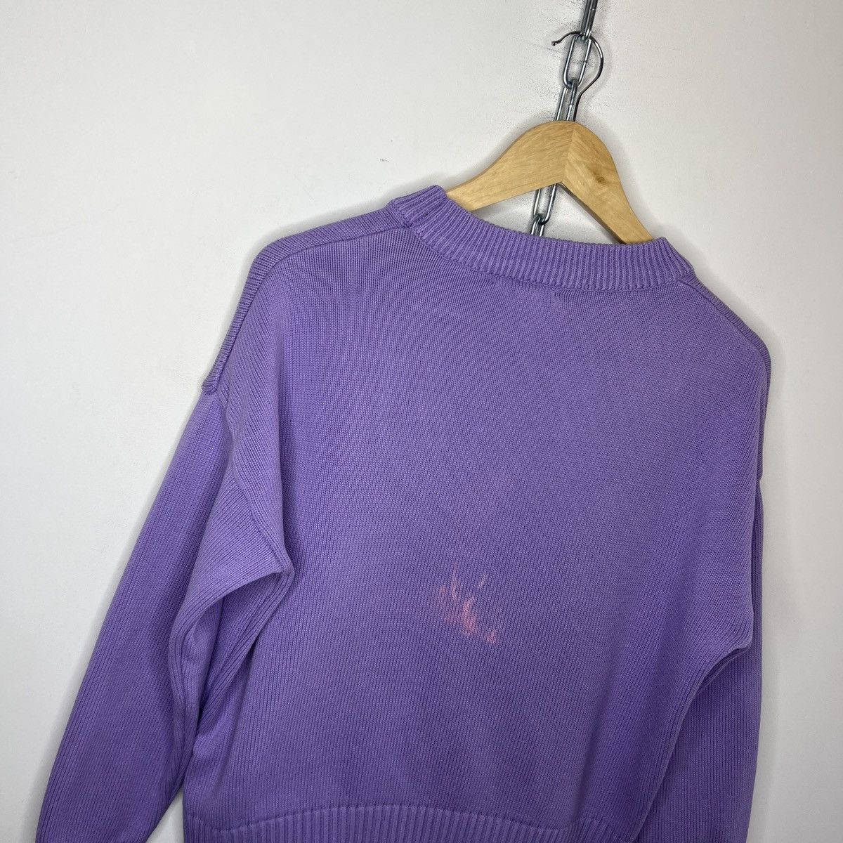 AMI × Designer AMI sweater jumper knitwear boxy purple Size M / US 6-8 / IT 42-44 - 11 Thumbnail