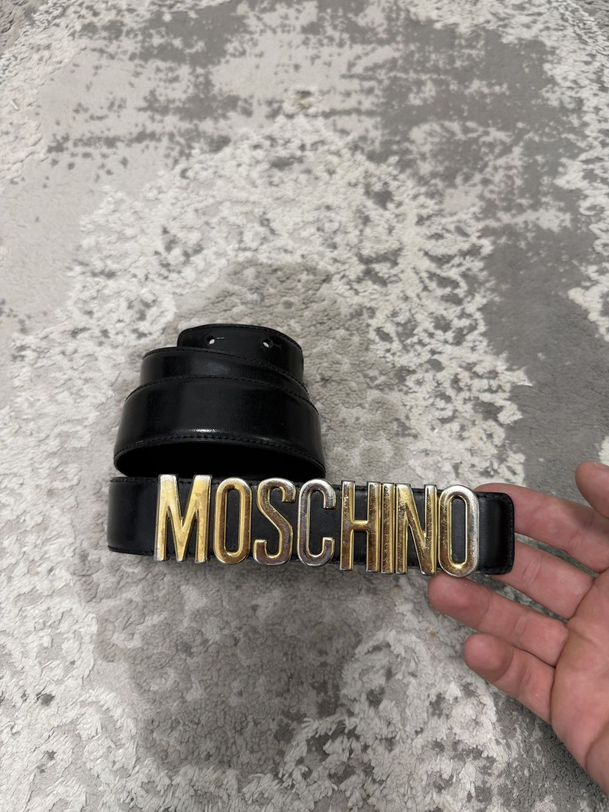 Moschino Black Moschino belt metal logo autentic Size 34 - 4 Thumbnail
