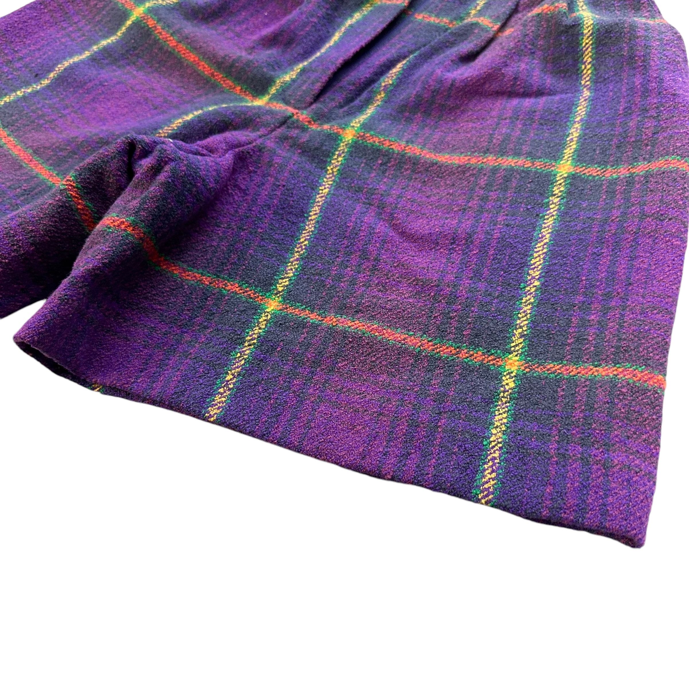 Kenzo KENZO Checked Purple Shorts Elastic Waist W23-26 #A61-1406 Size 26" / US 2 / IT 38 - 5 Thumbnail