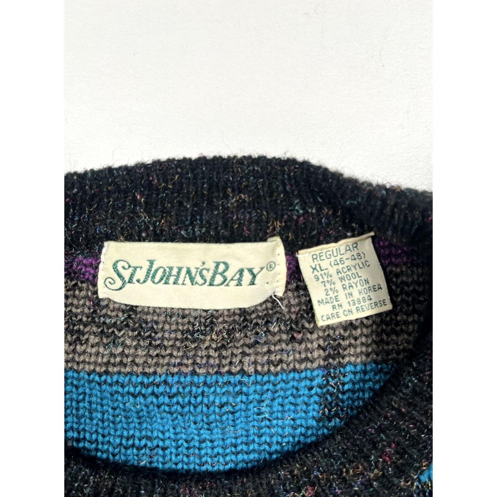 Vintage VINTAGE St. Johns Bay Sweater Mens XL Aztec Southwestern Knit Pullover 90s Read Size US XL / EU 56 / 4 - 3 Thumbnail