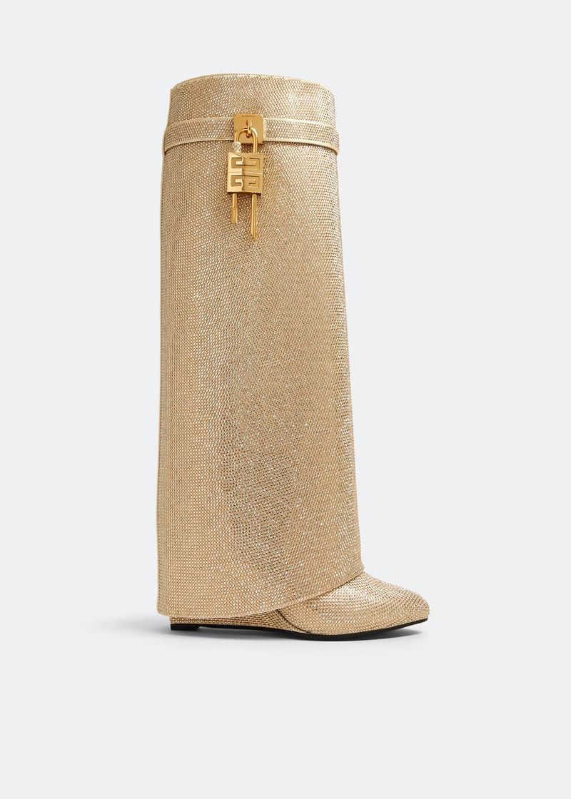 Givenchy o1w1db10525 Shark Lock Pant Boots in Gold Size US 10 / IT 40 - 1 Thumbnail