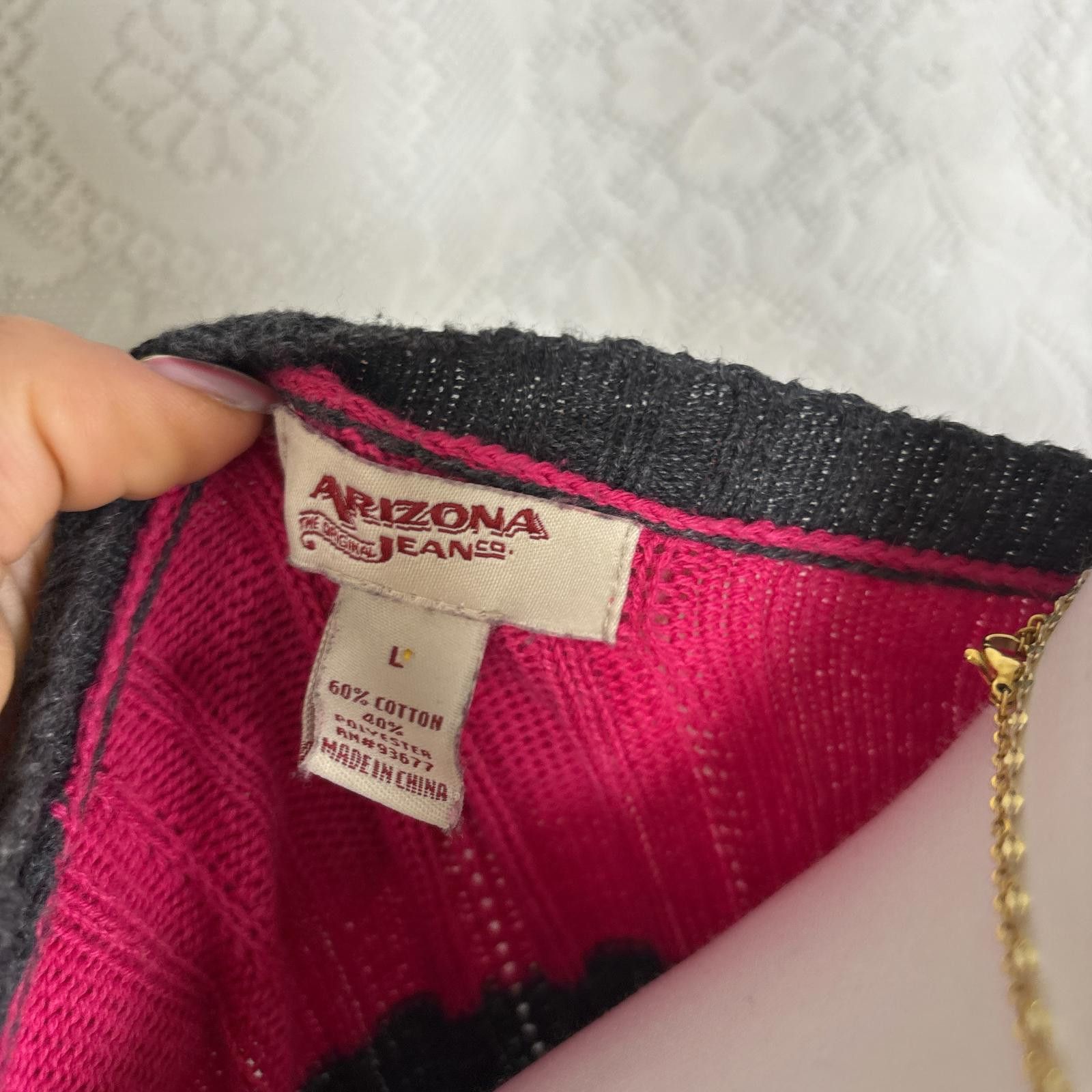 Arizona Jean Co. y2k 2000s striped cable knit fitted sweater Size L / US 10 / IT 46 - 4 Thumbnail