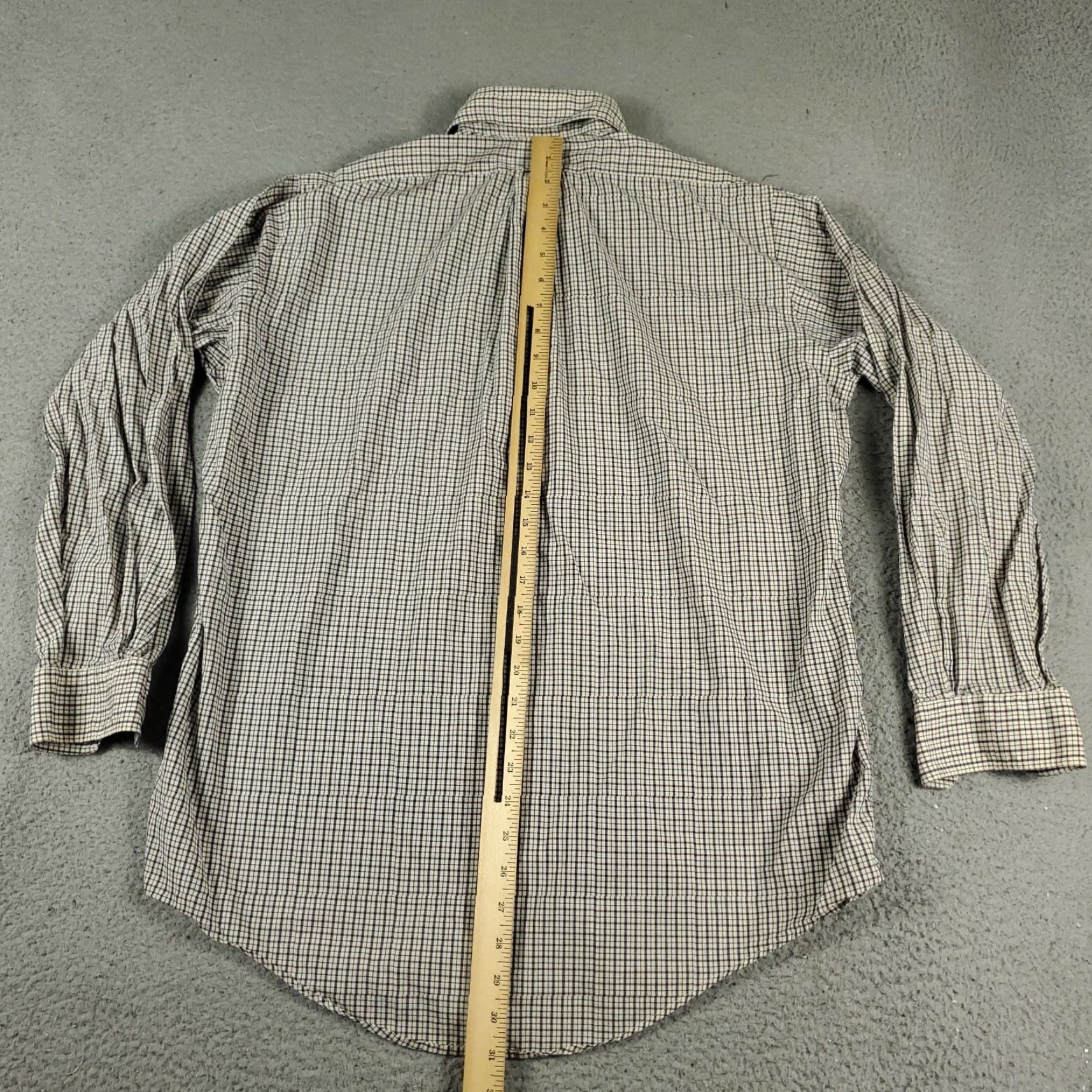 Brooks Brothers VINTAGE Brooks Brothers Shirt Mens 15.5 Blue Plaid Dress Button Up Long Sleeve Cotton Regular Classic Size 40R - 4 Thumbnail