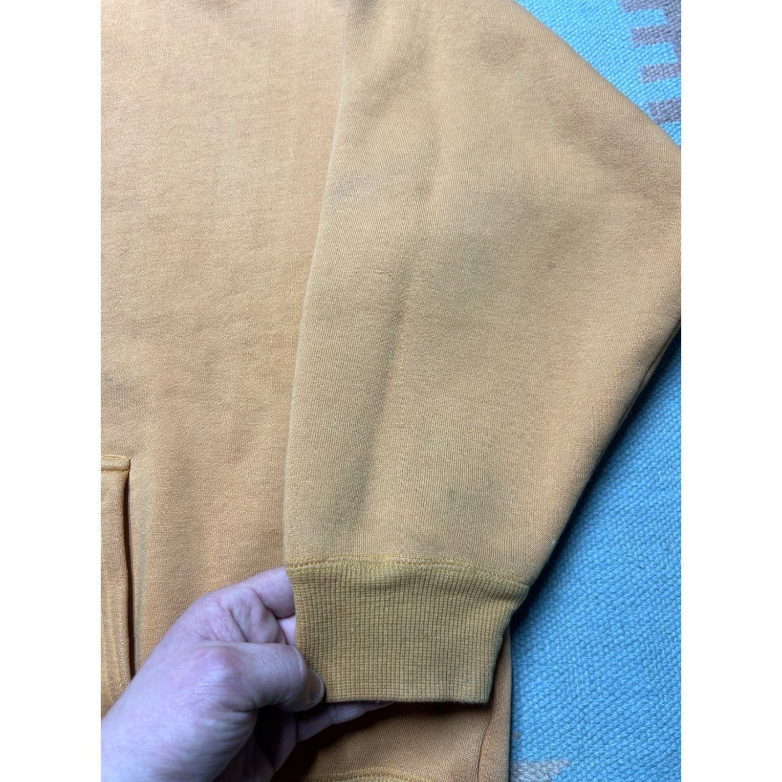 Vintage VINTAGE Sweatshirt Pullover Men's Orange Heavy Cotton Knit Boxy XXL/3XL Cotton Knit Sweatshirt Size US XXL / EU 58 / 5 - 4 Thumbnail
