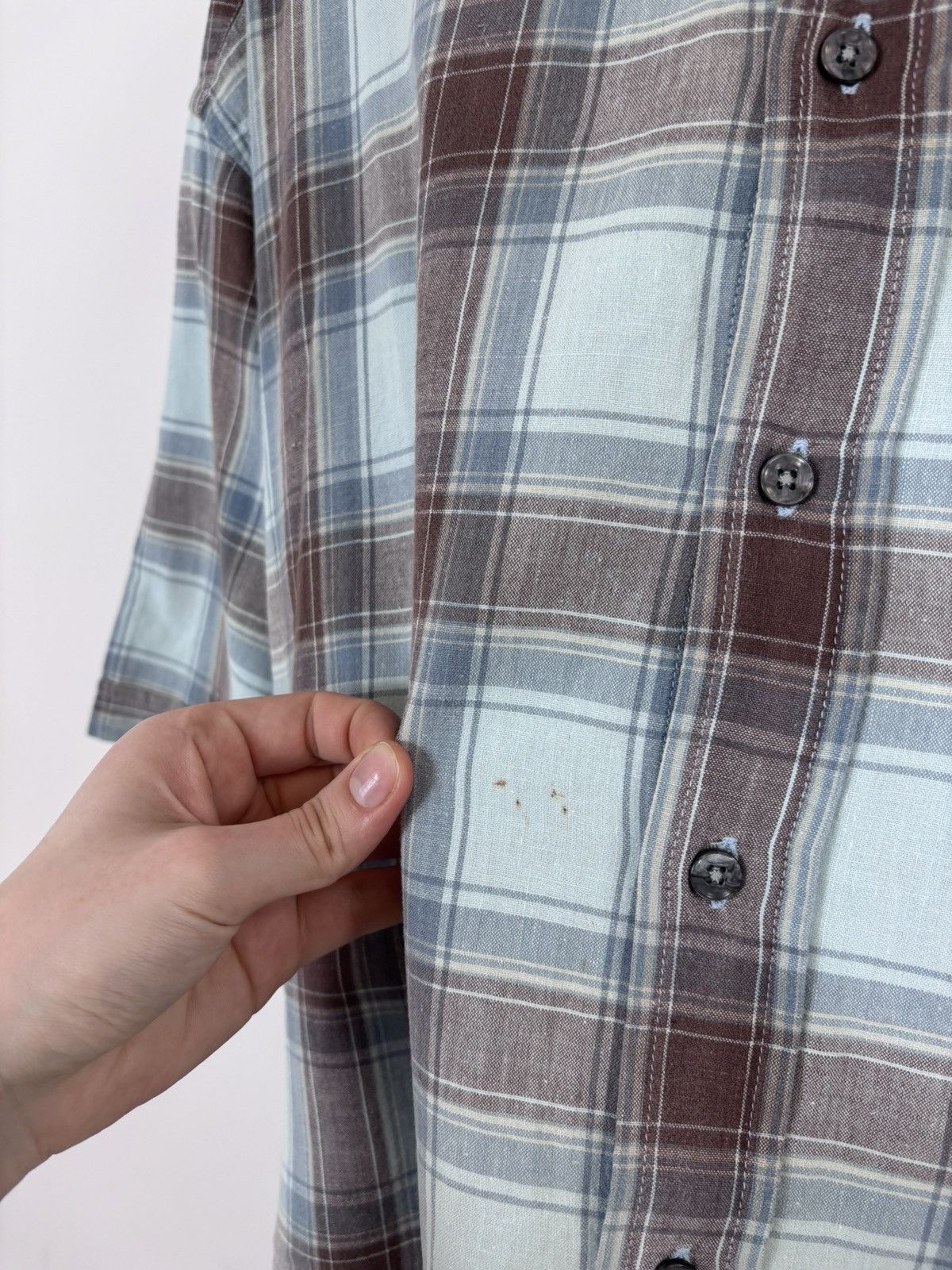 Avirex Vintage Avirex Plaid Check Blue Brown Short Sleeve Shirt Size US XXL / EU 58 / 5 - 5 Thumbnail