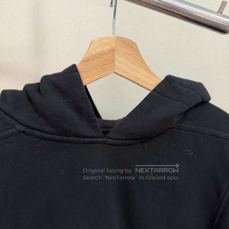Rick Owens Rick Owens Black Ribbon Back Drawstring Hooded Fleece Swea Size US L / EU 52-54 / 3 - 3 Thumbnail