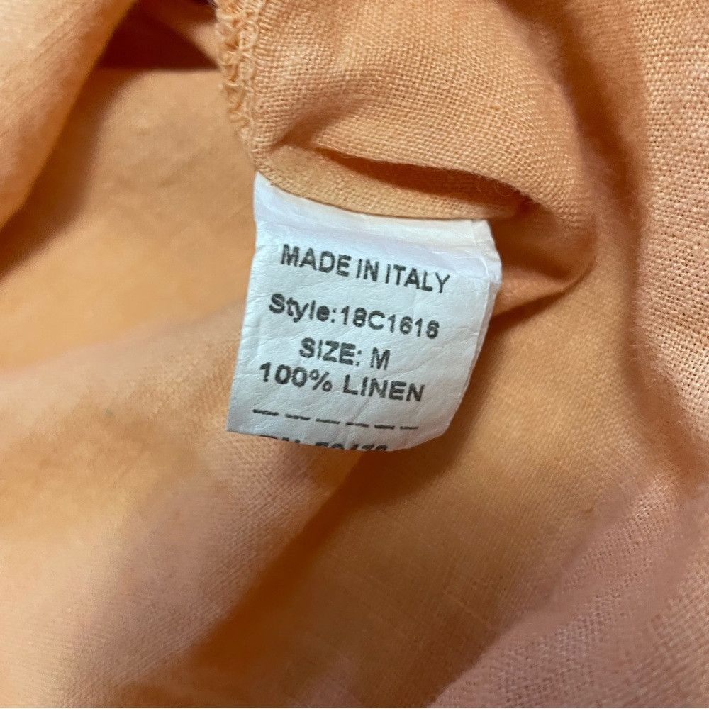 Other NWT New Francesca Bettini Orange Linen Top With Peplum Made Size M / US 6-8 / IT 42-44 - 8 Thumbnail