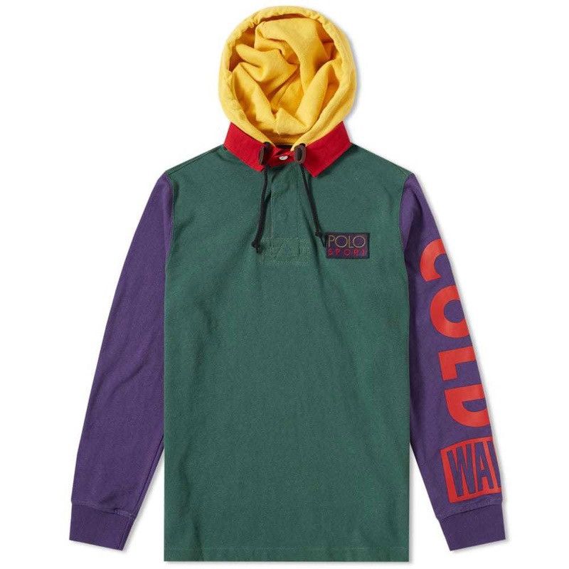 Polo Ralph Lauren Polo Ralph Lauren - ‘Snow Beach’ Hooded Rugby 1993 Pullover Size US M / EU 48-50 / 2 - 13 Thumbnail