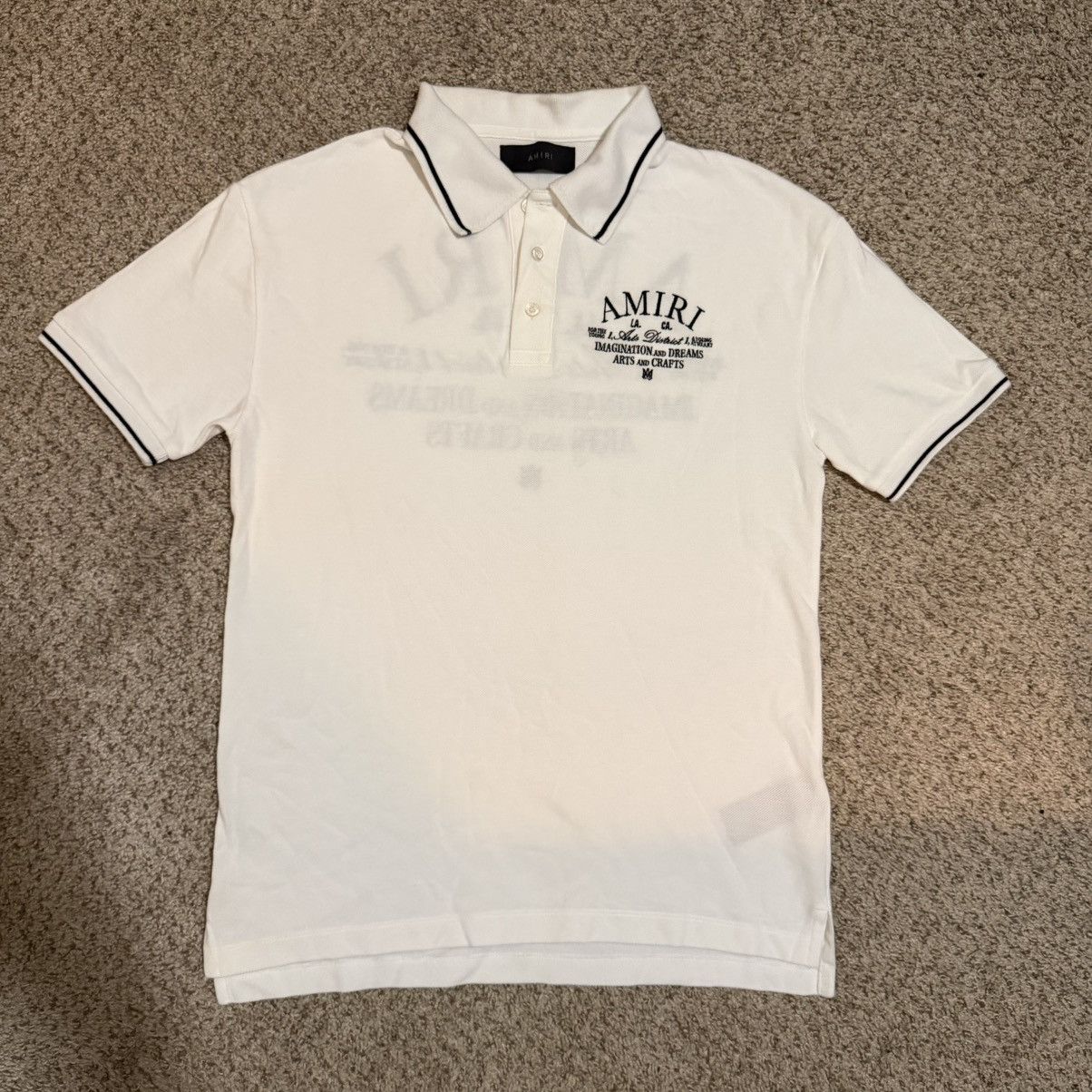 Amiri Amiri Arts District Cotton Polo Shirt Size US S / EU 44-46 / 1 - 1 Thumbnail