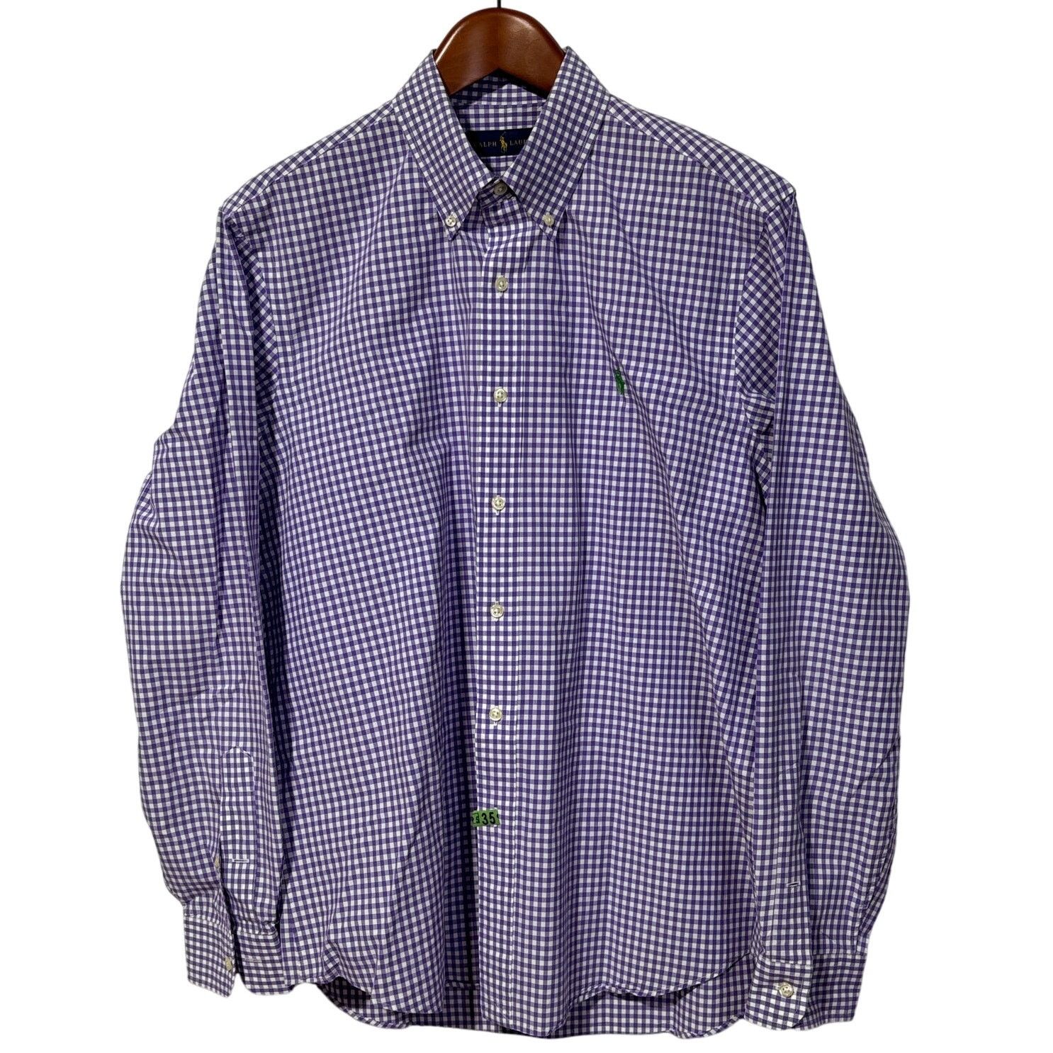 Ralph Lauren RALPH LAUREN Men’s Purple-White Check Casual Dress Shirt | L Size US L / EU 52-54 / 3 - 1 Thumbnail