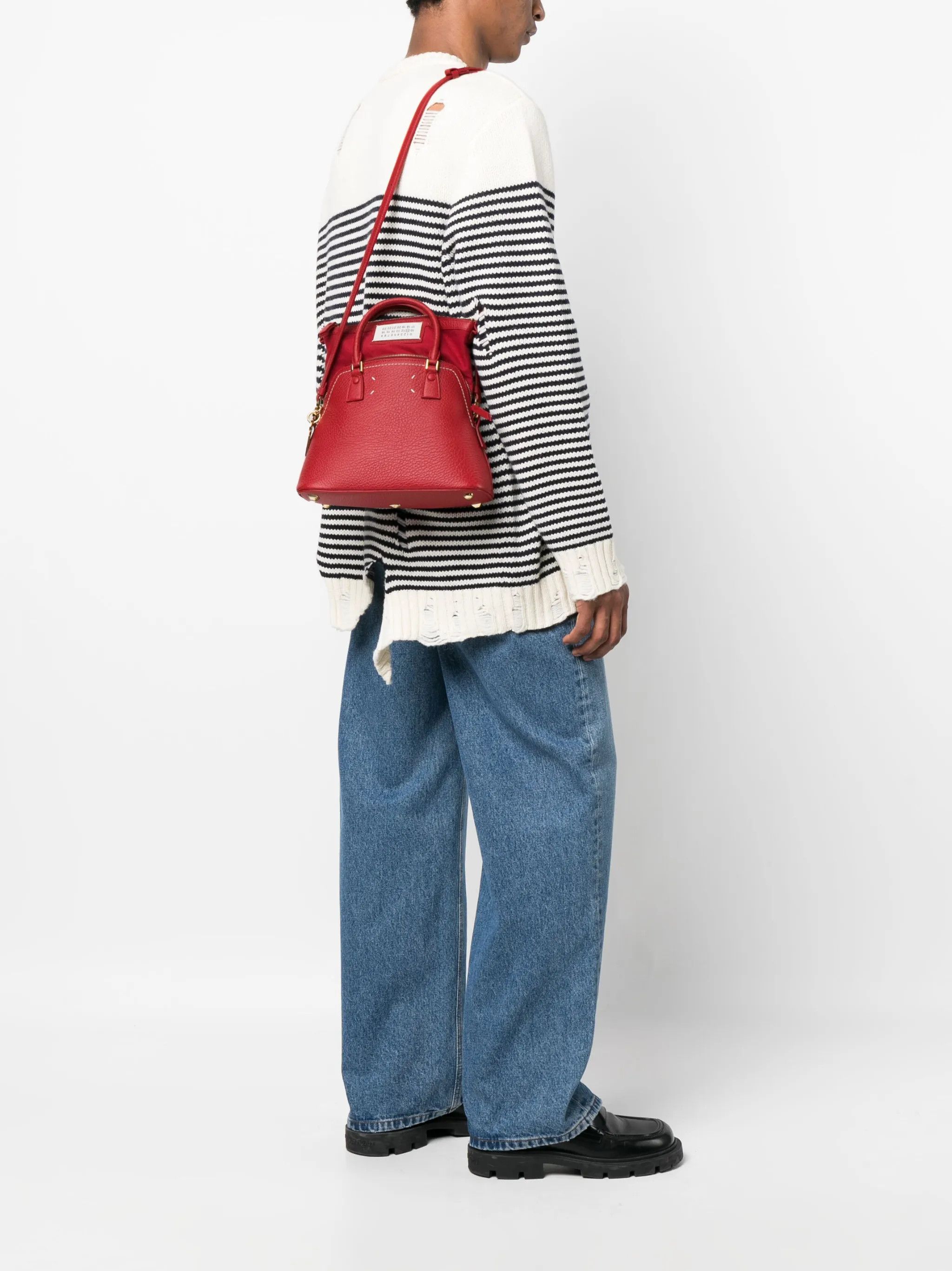 Maison Margiela oc11z0325 Size: OS / Mini Classique Top-Handle Bag in Red Size ONE SIZE - 2 Thumbnail