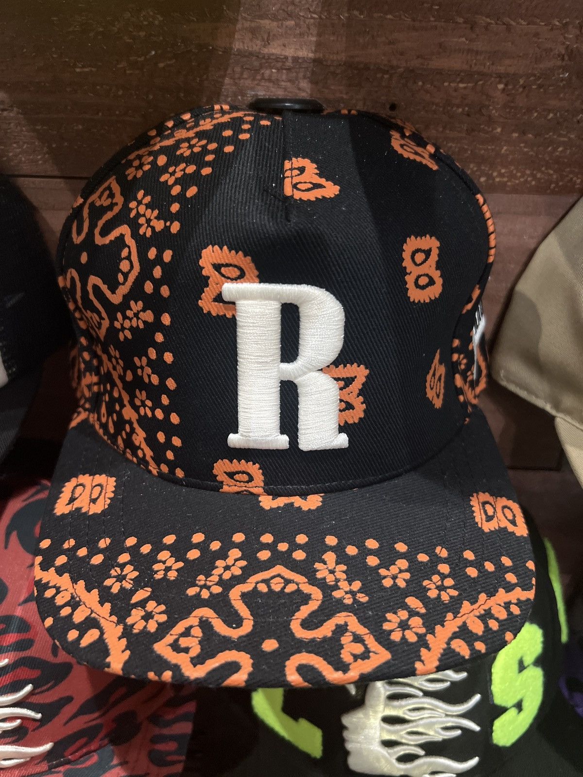 Rhude Rhude Bandana R Cap Black/Orange Size ONE SIZE - 1 Preview