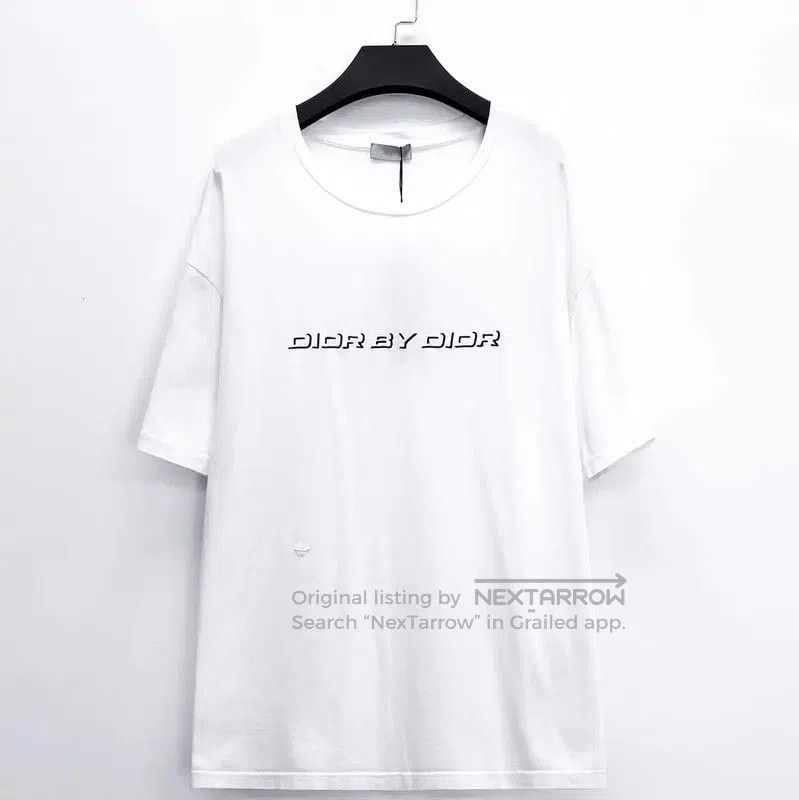 Dior Dior White Cotton Embroidered Logo T-shirt . Size US XL / EU 56 / 4 - 1 Thumbnail