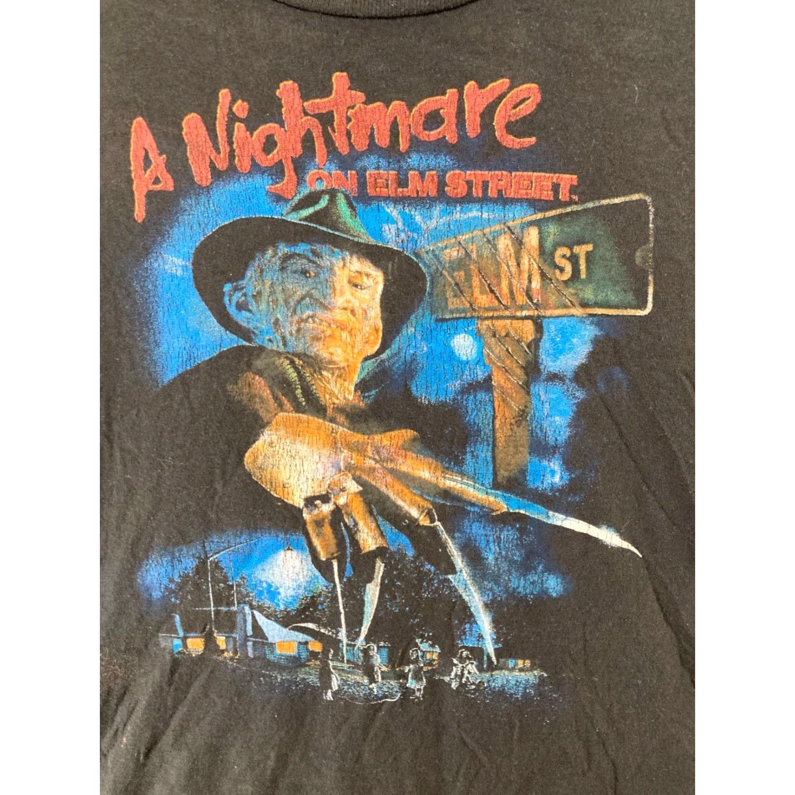 Vintage VINTAGE? No — A Nightmare On Elm Street Mens T Shirt 3XL Black Freddy Kruger Graphic Print Horror Movie 80s Mens T-Shirt 3XL Black Freddy Kruger Size US XXL / EU 58 / 5 - 4 Thumbnail