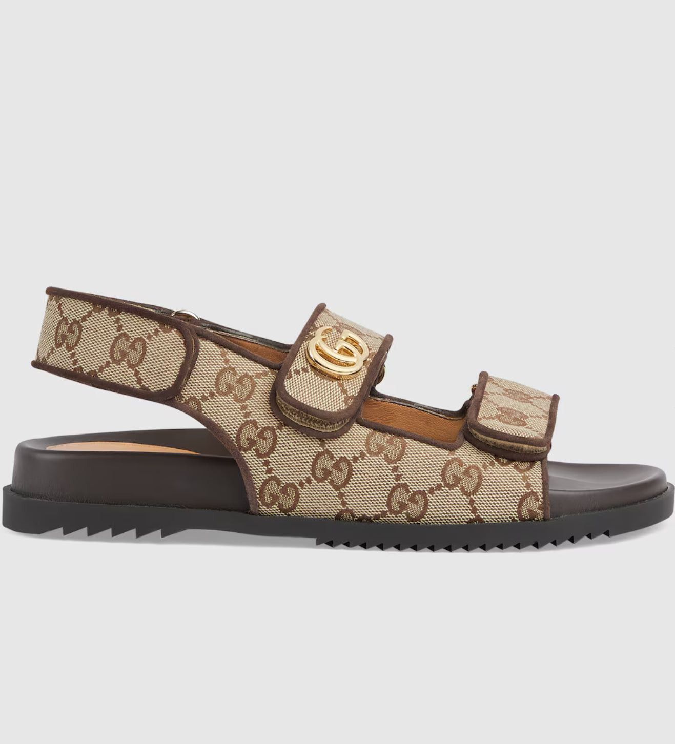 Gucci Double G Canvas Sandals SIZE 35.5