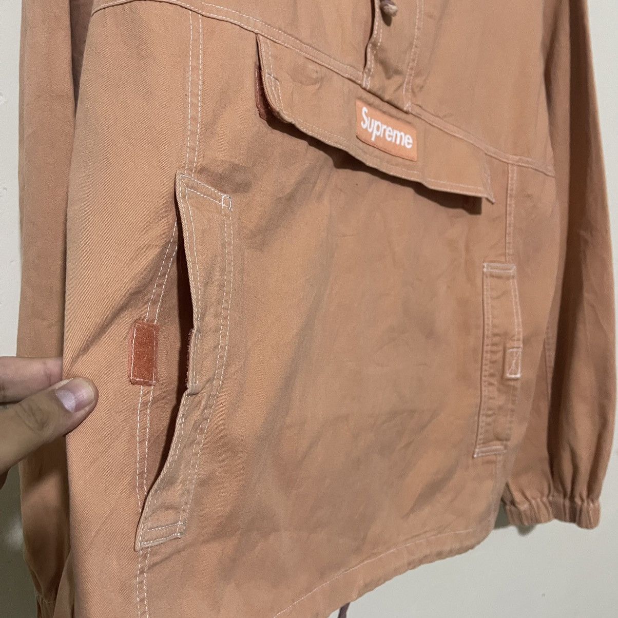 Supreme Supreme Anorak Contrast Stitch Twill Pullover ‘Peach’ Jacket Size US M / EU 48-50 / 2 - 6 Thumbnail