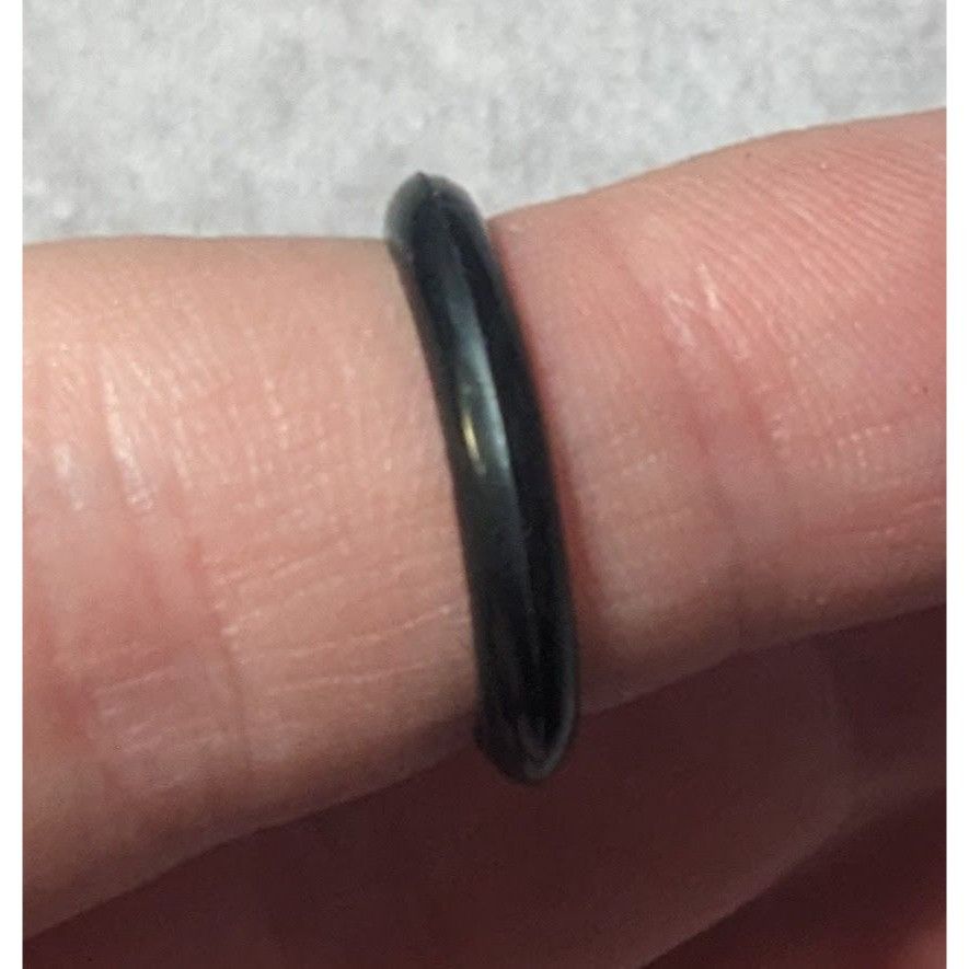 Other Simple Black Rubber Fashion Ring Size 6 1/4 Size ONE SIZE - 11 Thumbnail