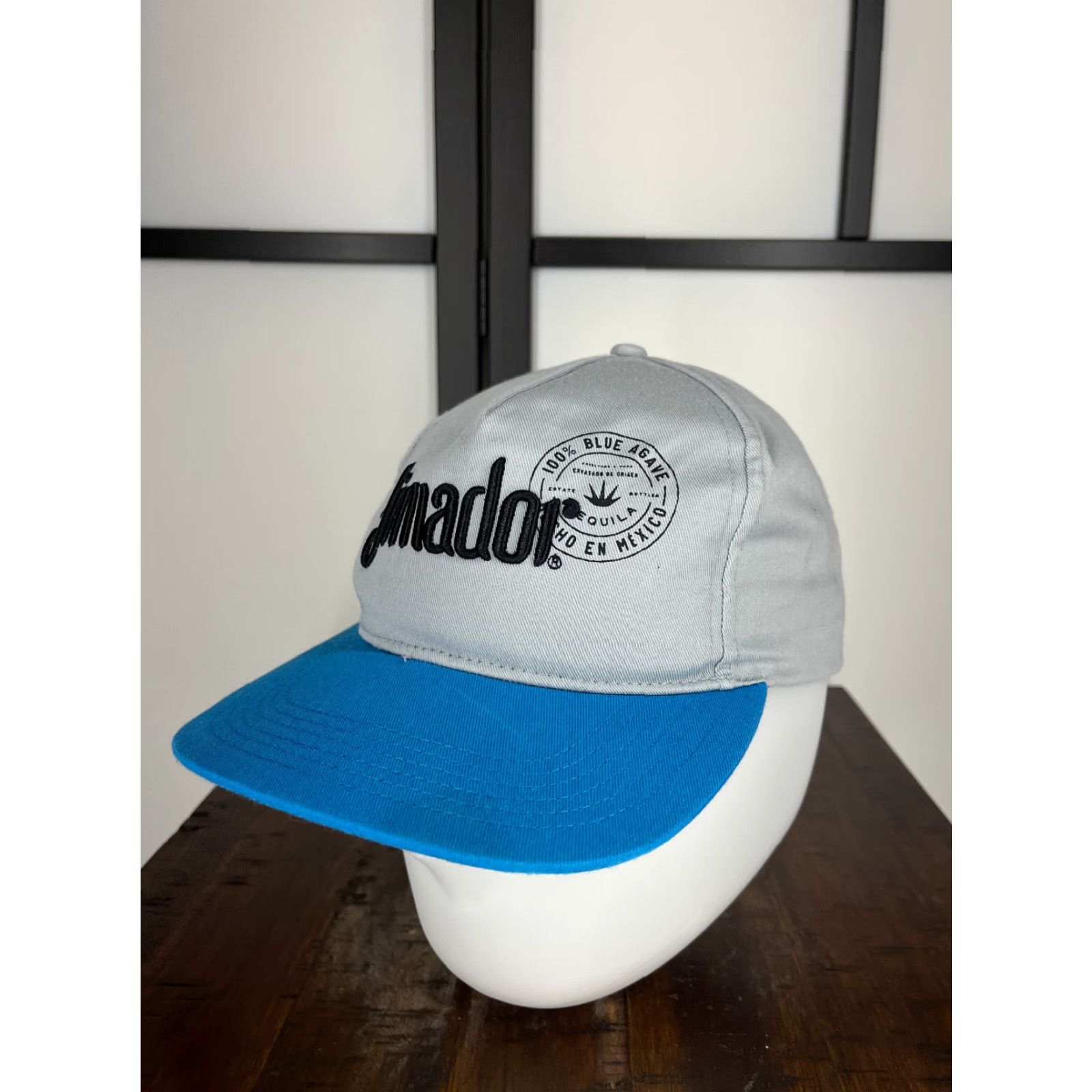 Vintage el Jimador Tequila Hat Cap Snap Back Adult One Size Gray Cotton Poly Blend Hat Mens Snapback Twill Beach Outdoor Tequila Gray One Size Size ONE SIZE - 4 Thumbnail