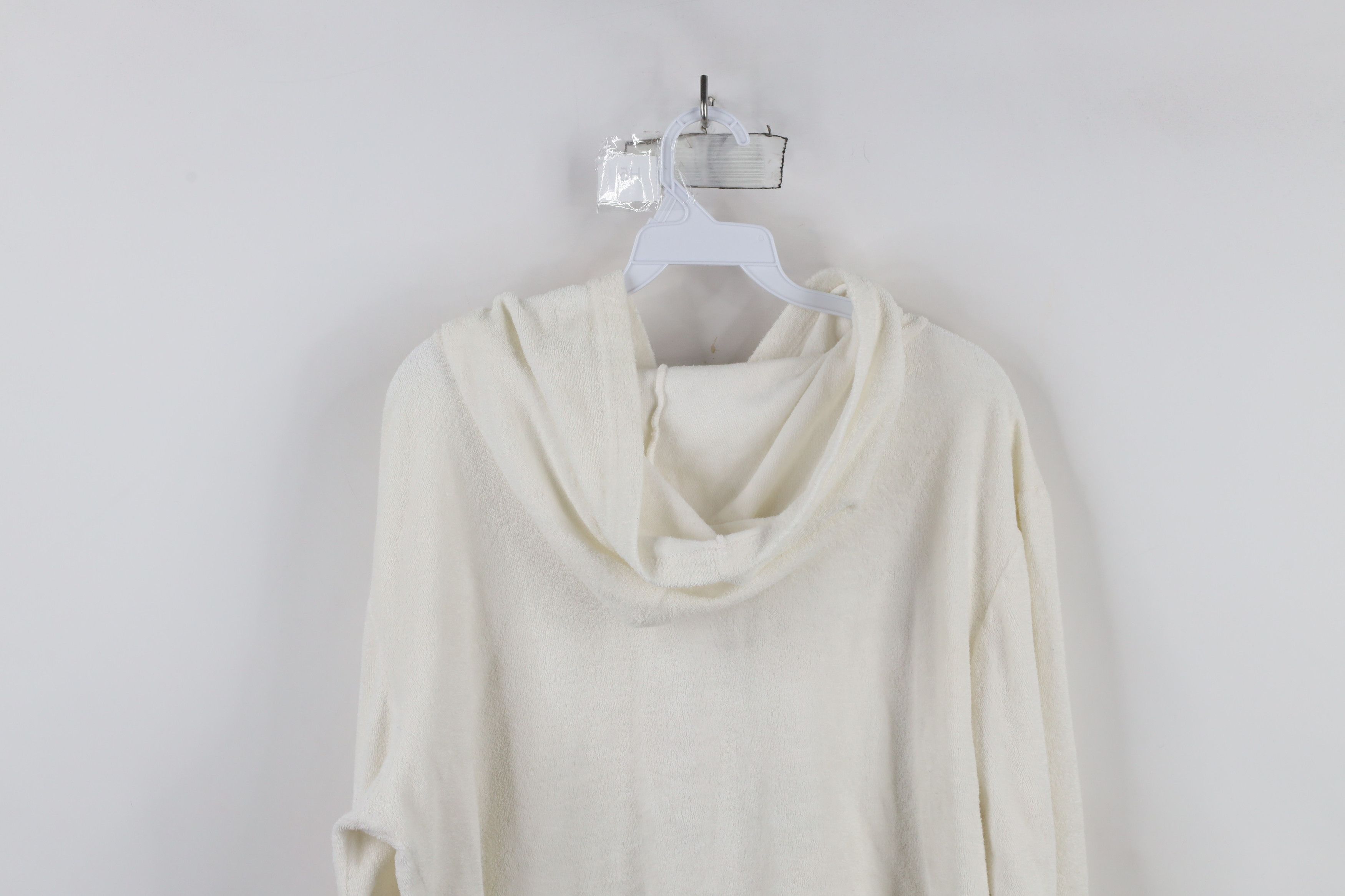 Vintage Vintage 90s Y2K Babydoll Terry Cloth Hoodie White USA Size XL / US 12-14 / IT 48-50 - 14 Thumbnail
