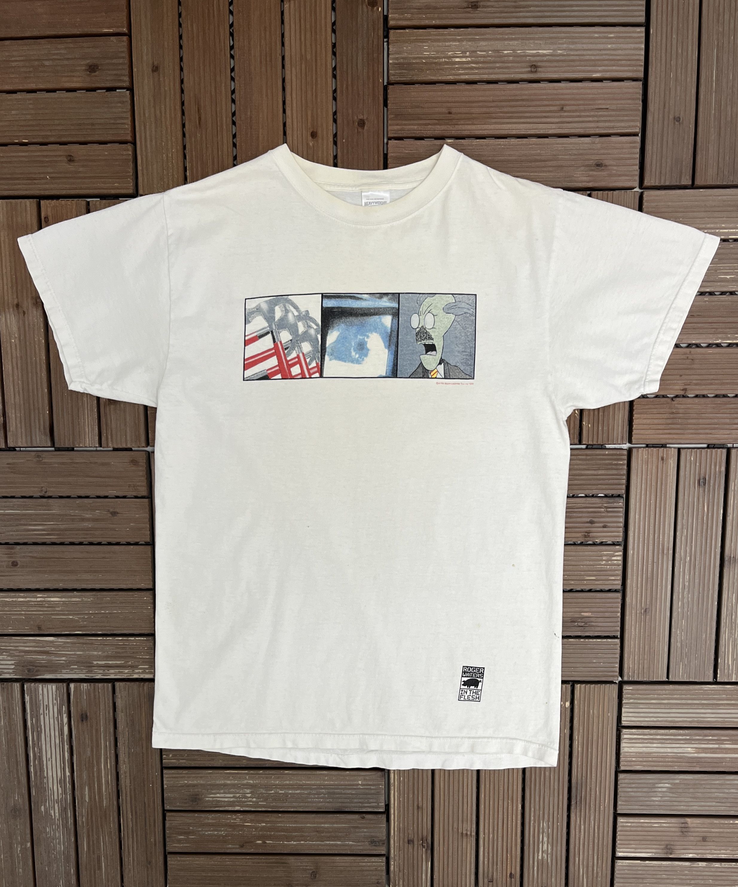 Vintage Roger Waters In The Flesh Vintage White T-Shirt Tee Size US L / EU 52-54 / 3 - 1 Thumbnail