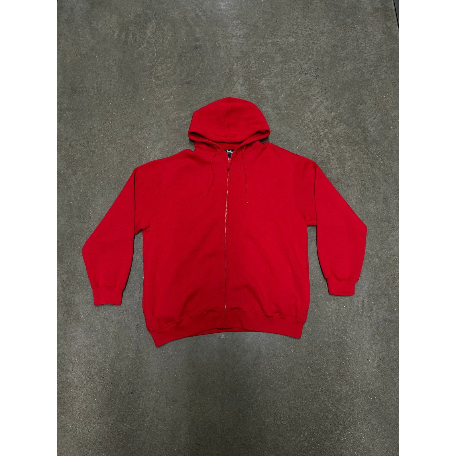 Vintage Vintage Y2K/90s Red Zip Up Hoodie Size US XL / EU 56 / 4 - 1 Thumbnail