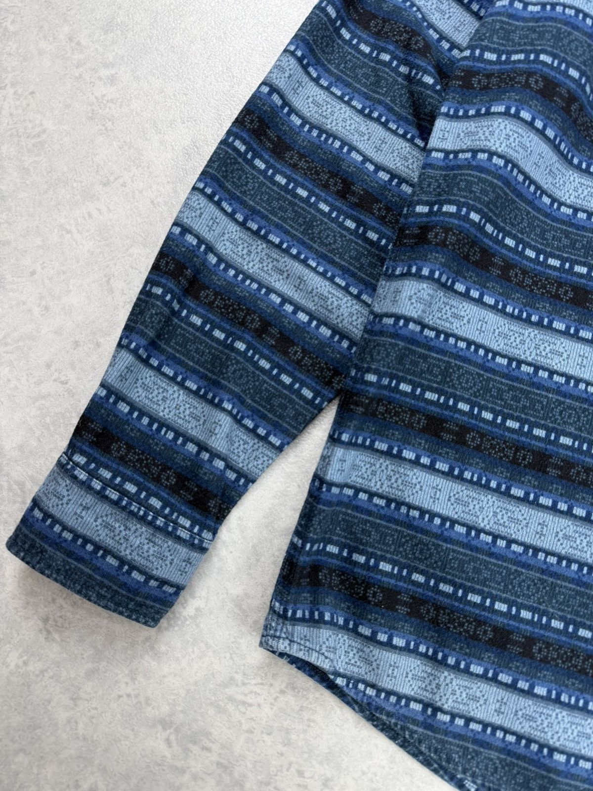 Carhartt Carhartt WIP LS Ethnic Shirt Blue Pattern Regular Fit Size M Size US M / EU 48-50 / 2 - 3 Thumbnail