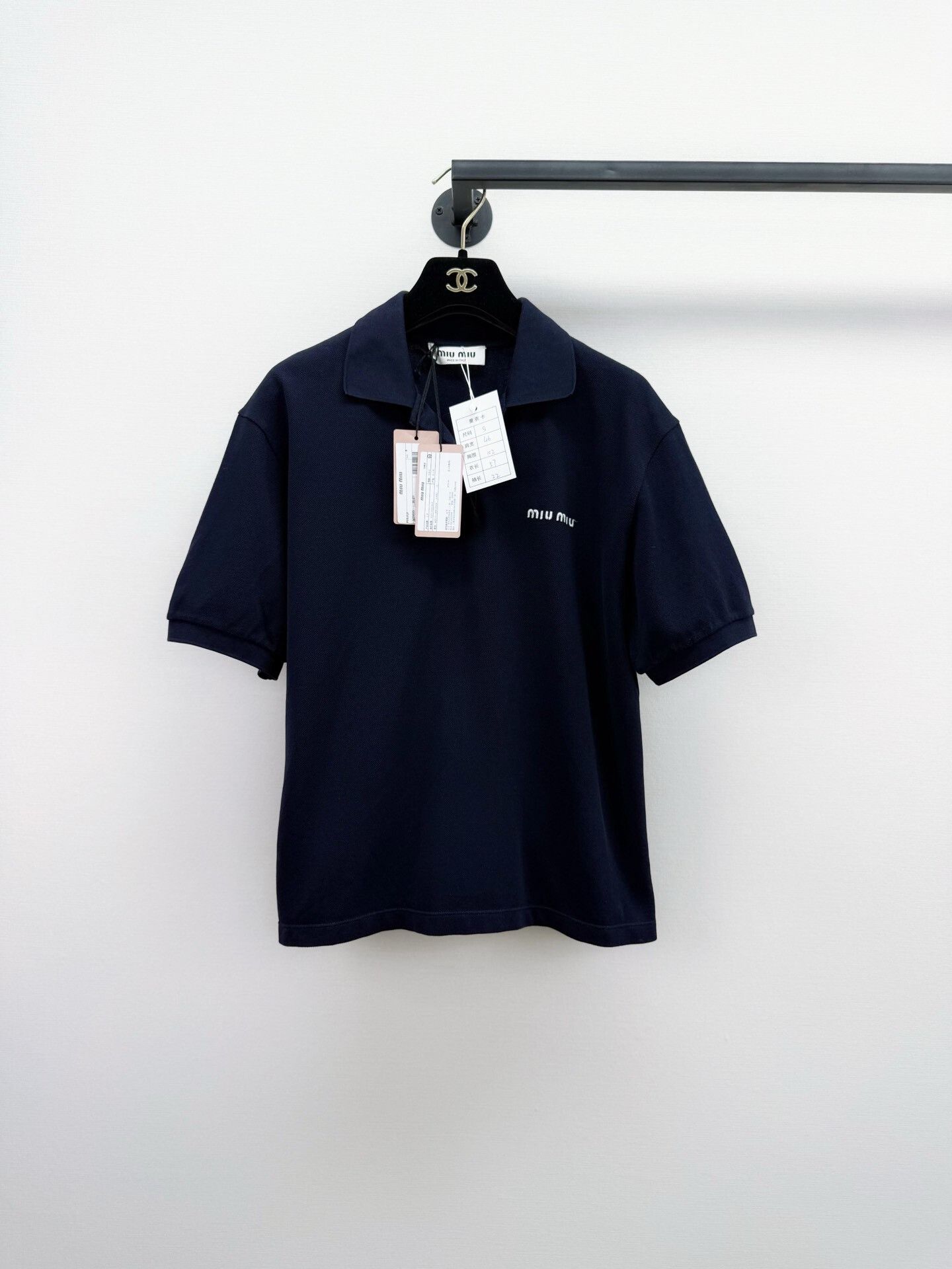 Miu Miu Miumiu New Letter Embroidery Polo Shirt Size S / US 4 / IT 40 - 1 Thumbnail