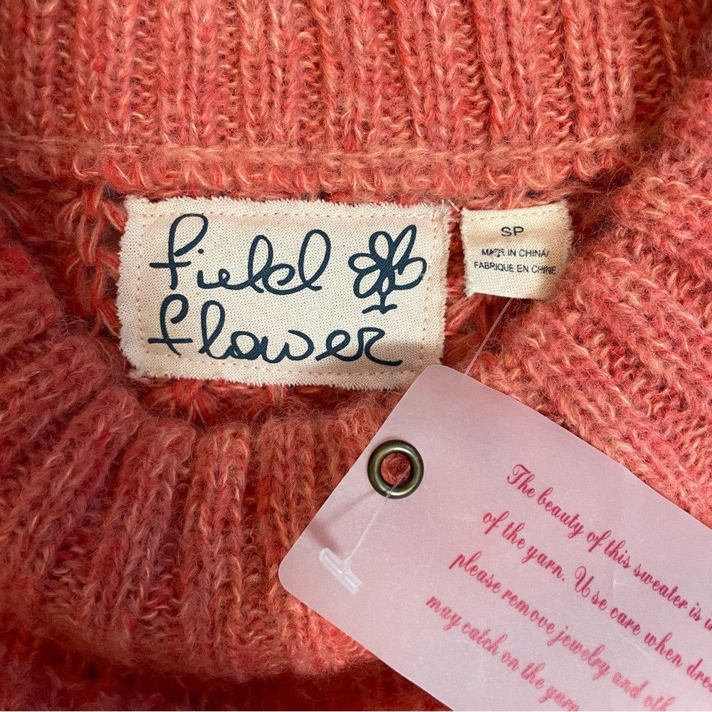 Anthropologie NWT New Anthropologie Field of Flowers Wool Blend Orange Sw Size S / US 4 / IT 40 - 8 Thumbnail