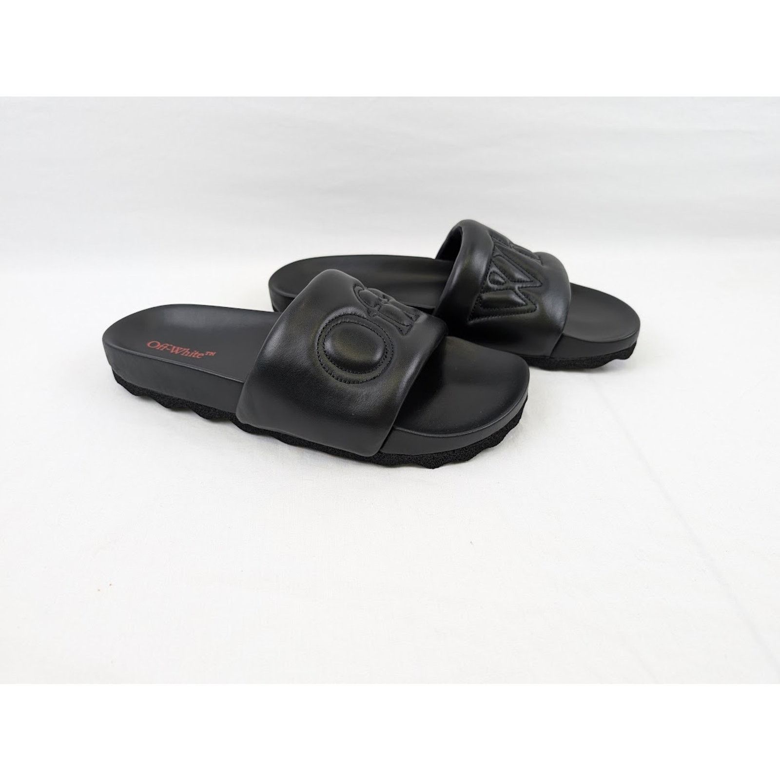 Off-White o1rshd1 Bookish Leather Slider in Black Size US 12 / EU 45 - 11 Thumbnail