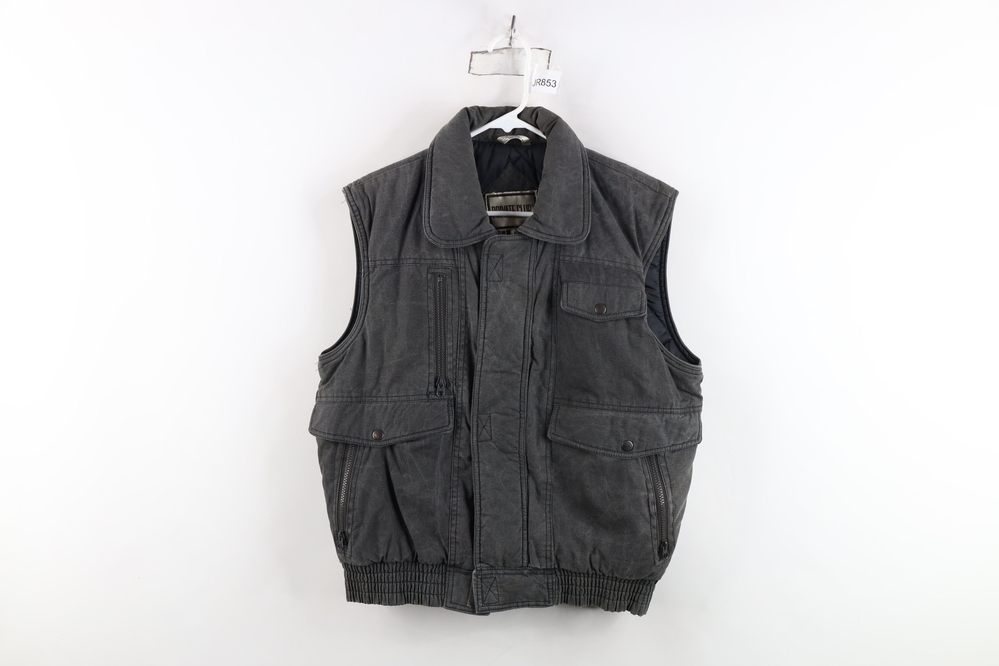 Vintage Vintage 90s Streetwear Stonewash Puffer Vest Jacket Black Size US M / EU 48-50 / 2 - 1 Thumbnail
