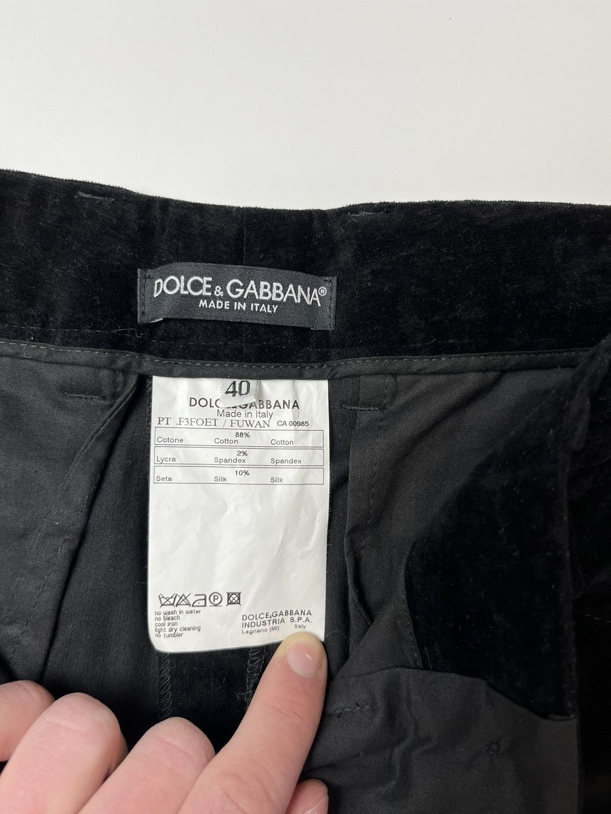 Dolce & Gabbana Women's Velour Pants Dolce Gabbana With Silk Stripes Size 40 Size 40" / US 18 - 9 Thumbnail